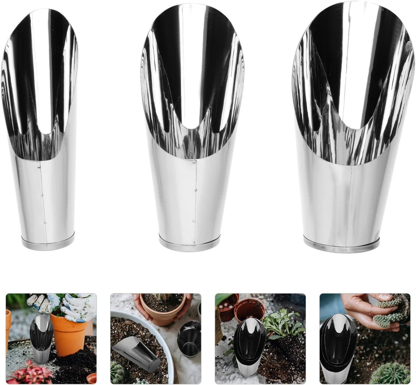 3 Piece Stainless Steel Bonsai Soil Stirrer Set