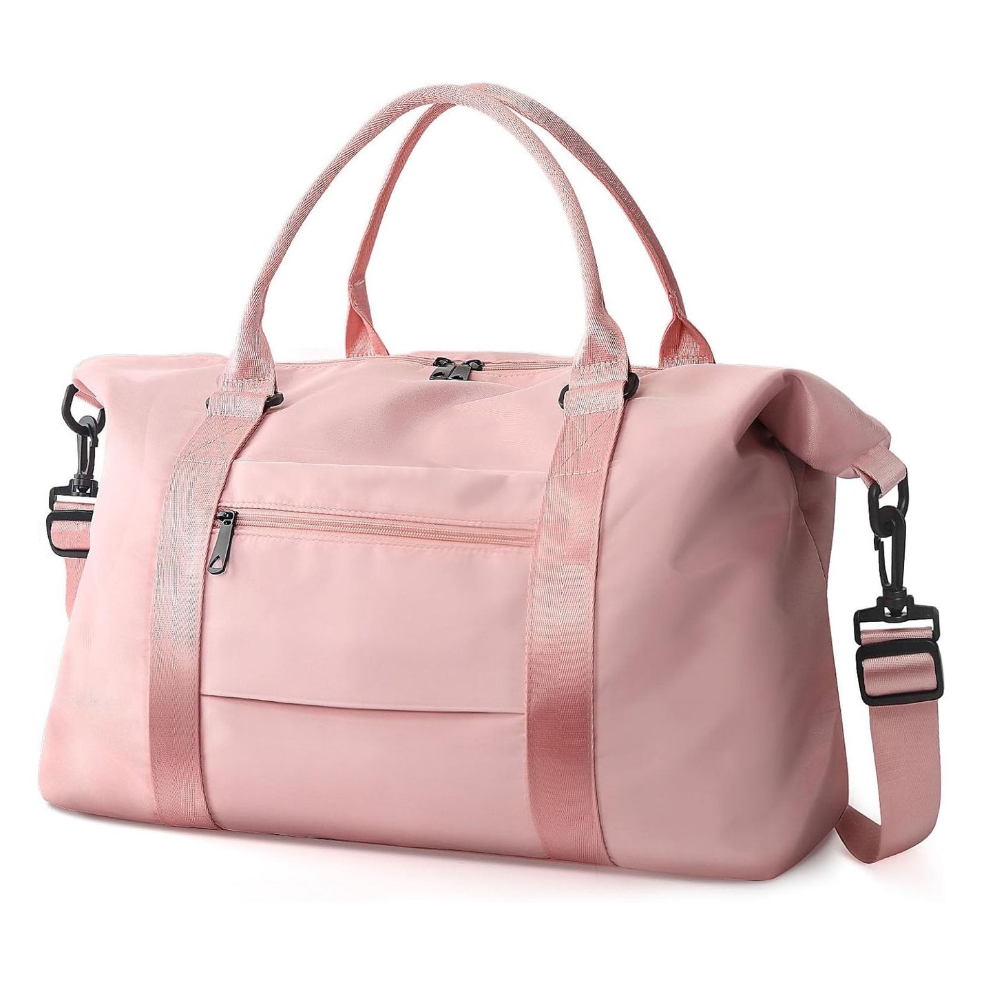 Waterproof Travel Duffle Bag with Trolley Sleeve Pink