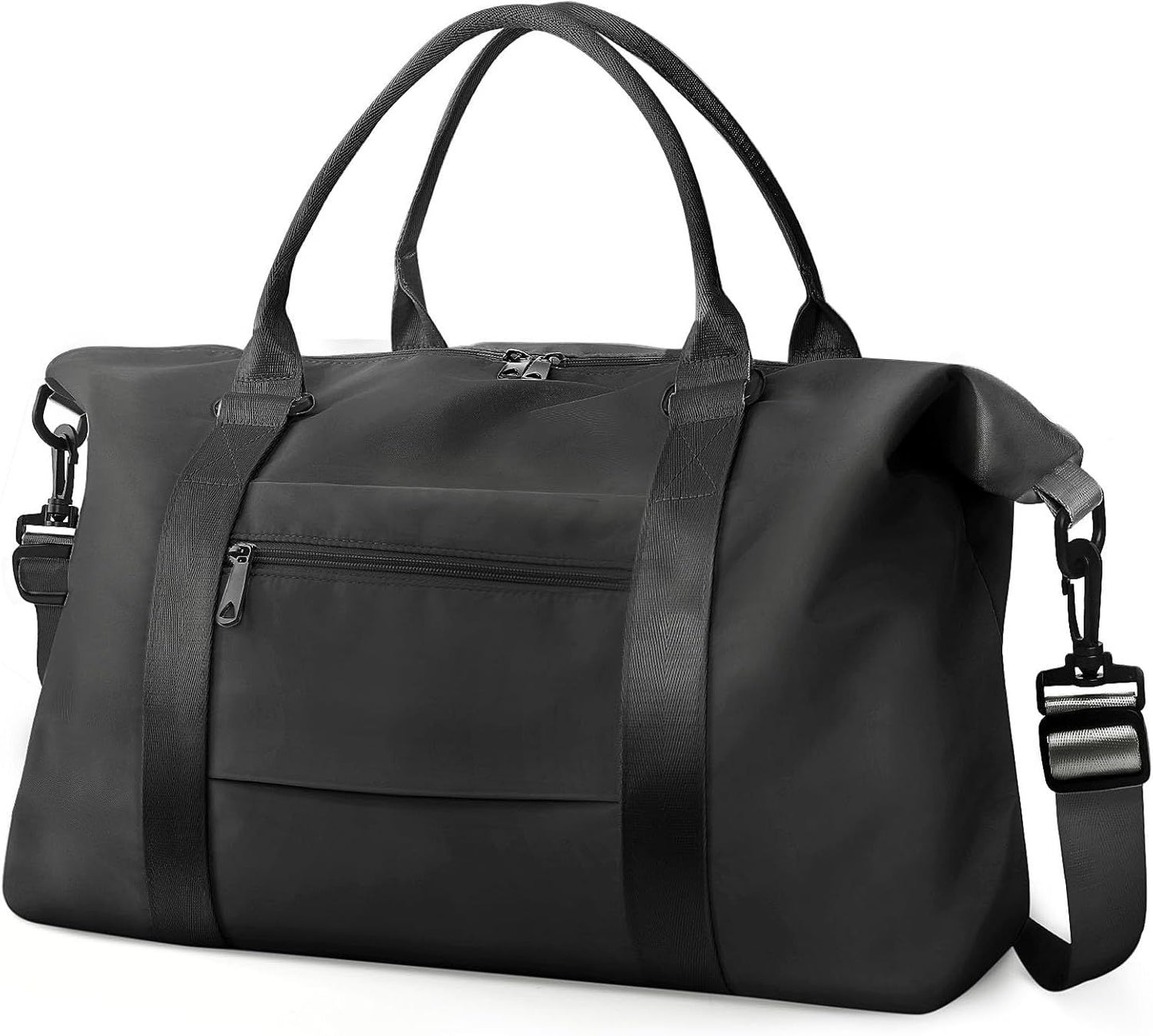 Waterproof Travel Duffle Bag with Trolley Sleeve Black