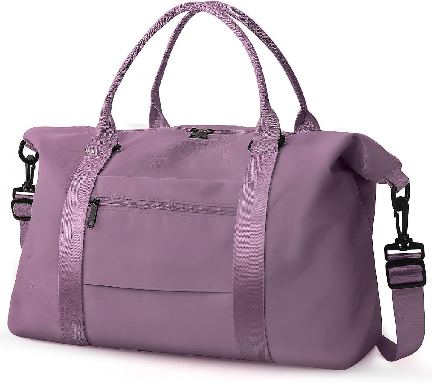 Waterproof Travel Duffle Bag with Trolley Sleeve Purple