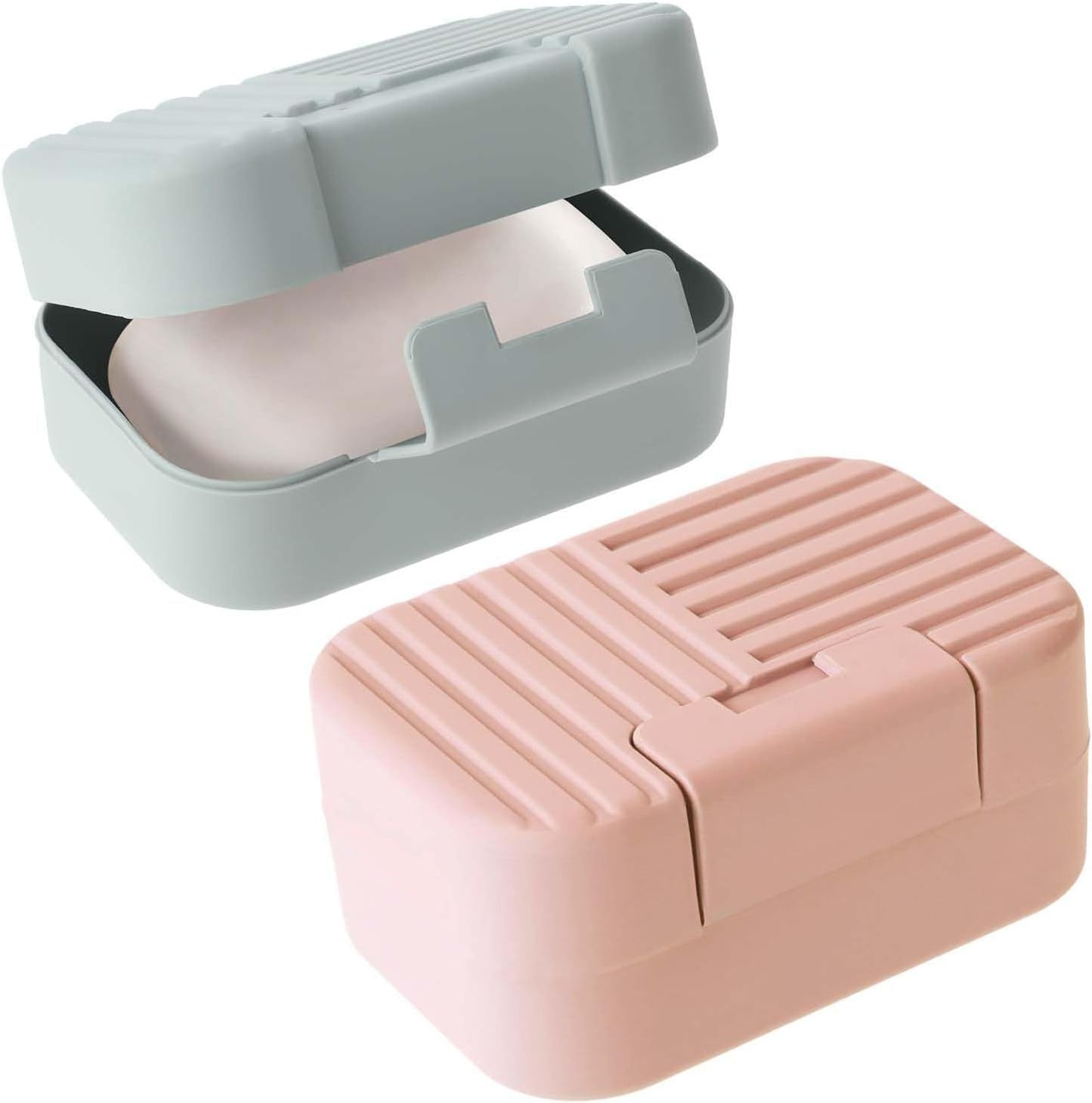 2 Piece Travel Soap Dish Set with Lid Leakproof