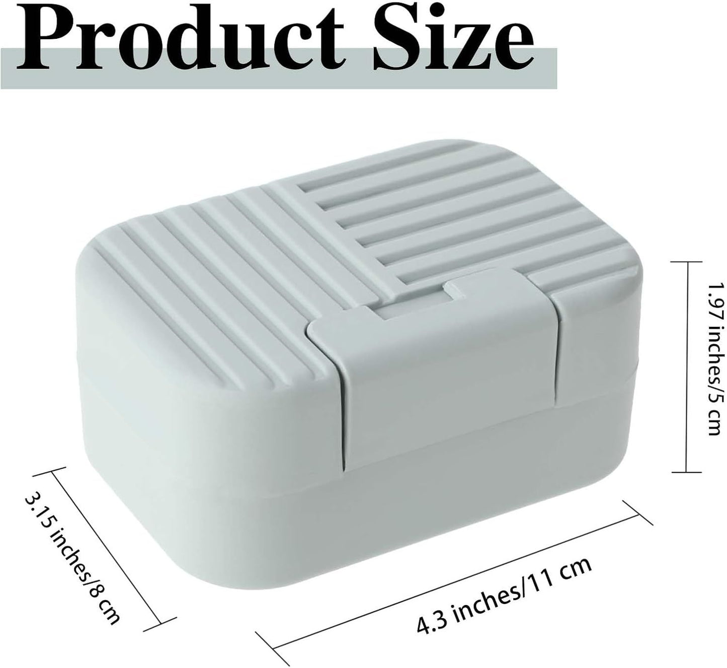 2 Piece Travel Soap Dish Set with Lid Leakproof