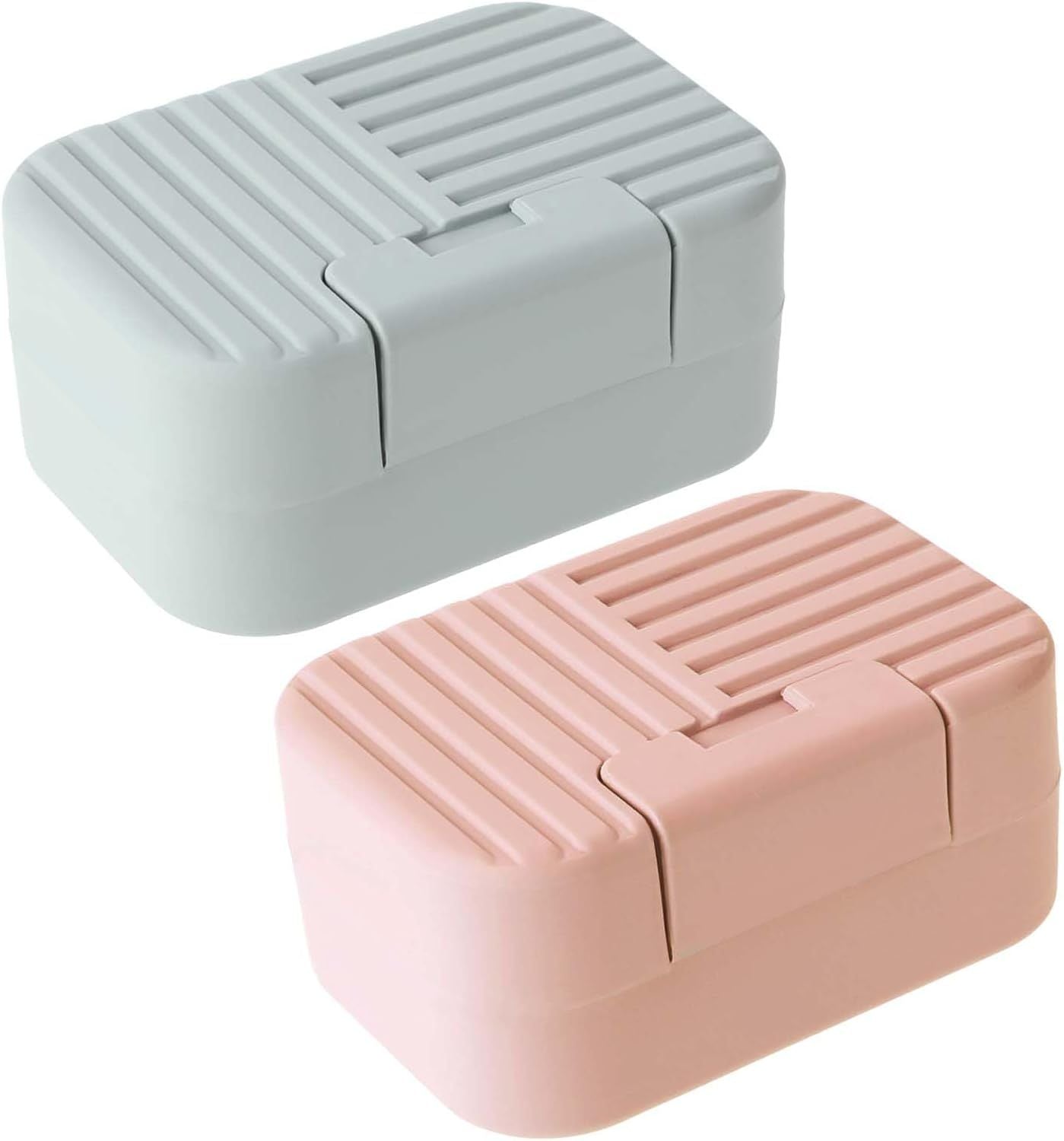 2 Piece Travel Soap Dish Set with Lid Leakproof