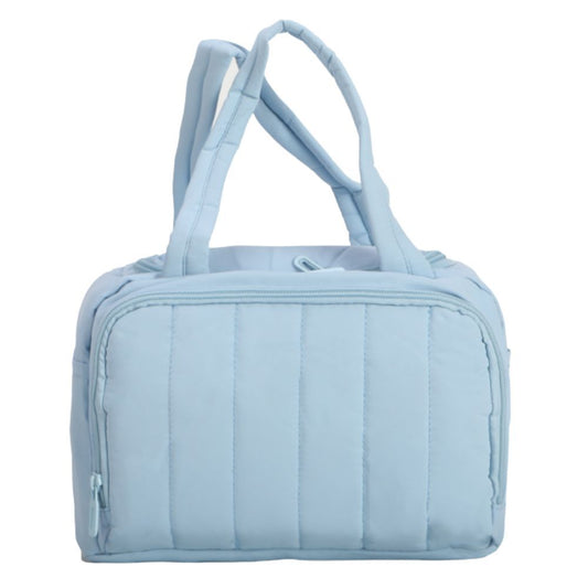 2026 New Quilted Insulated Lunch Bag, Large Capacity Handheld Meal Tote, Portable Thermal Cooler Bento Box Carrier for Office Workers & Students(Blue)