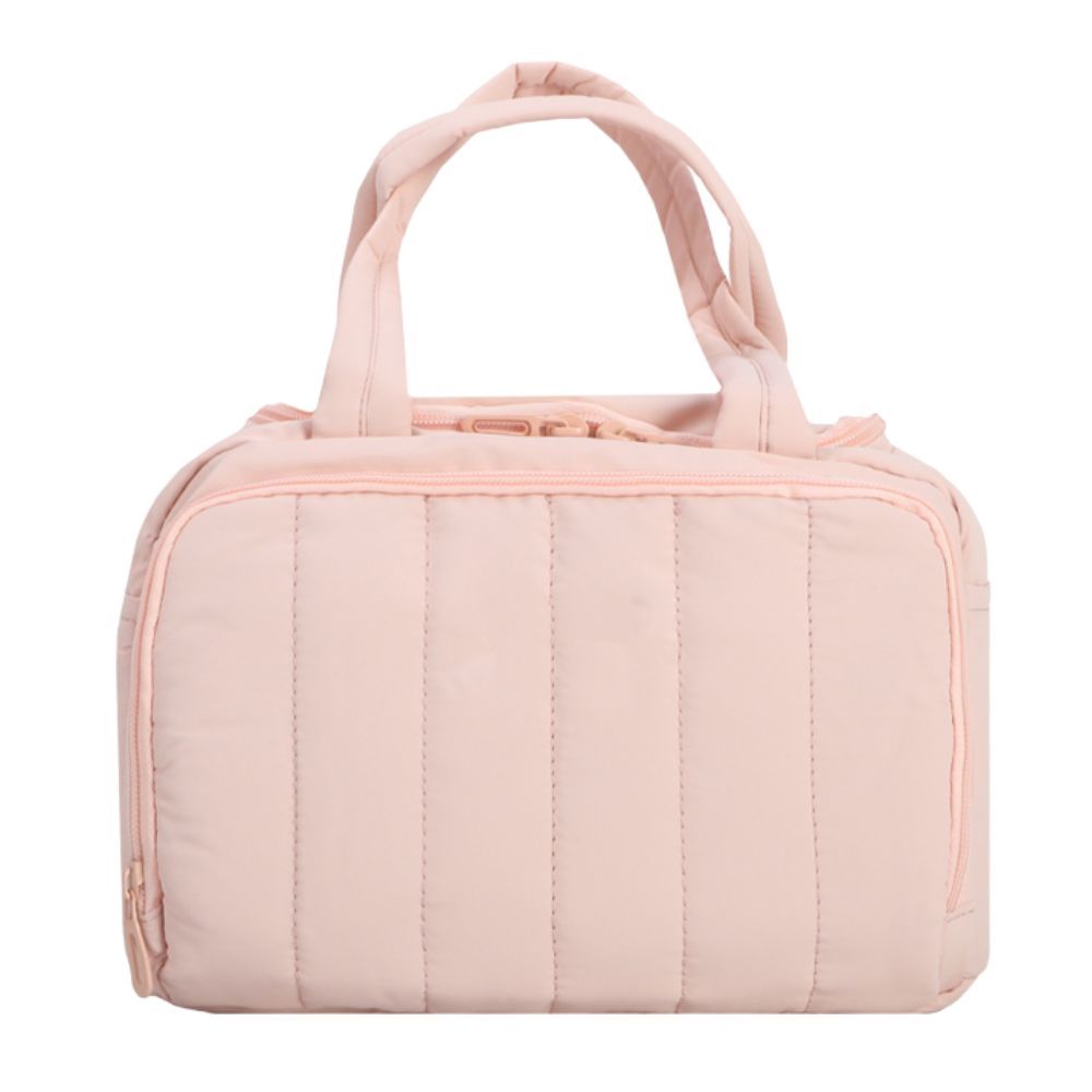 2026 New Quilted Insulated Lunch Bag, Large Capacity Handheld Meal Tote, Portable Thermal Cooler Bento Box Carrier for Office Workers & Students(Pink)