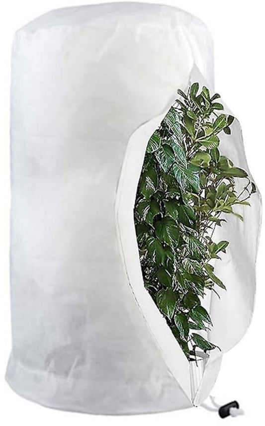 Reusable Plant Frost Protection Bag with Drawstring, Winter Garden Plant Cover, White, L‑Size 120x180cm