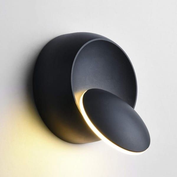 Creative Eclipse 2‑in‑1 Iron Wall Sconces, 5W Warm White LED Modern Indoor Wall Lamp