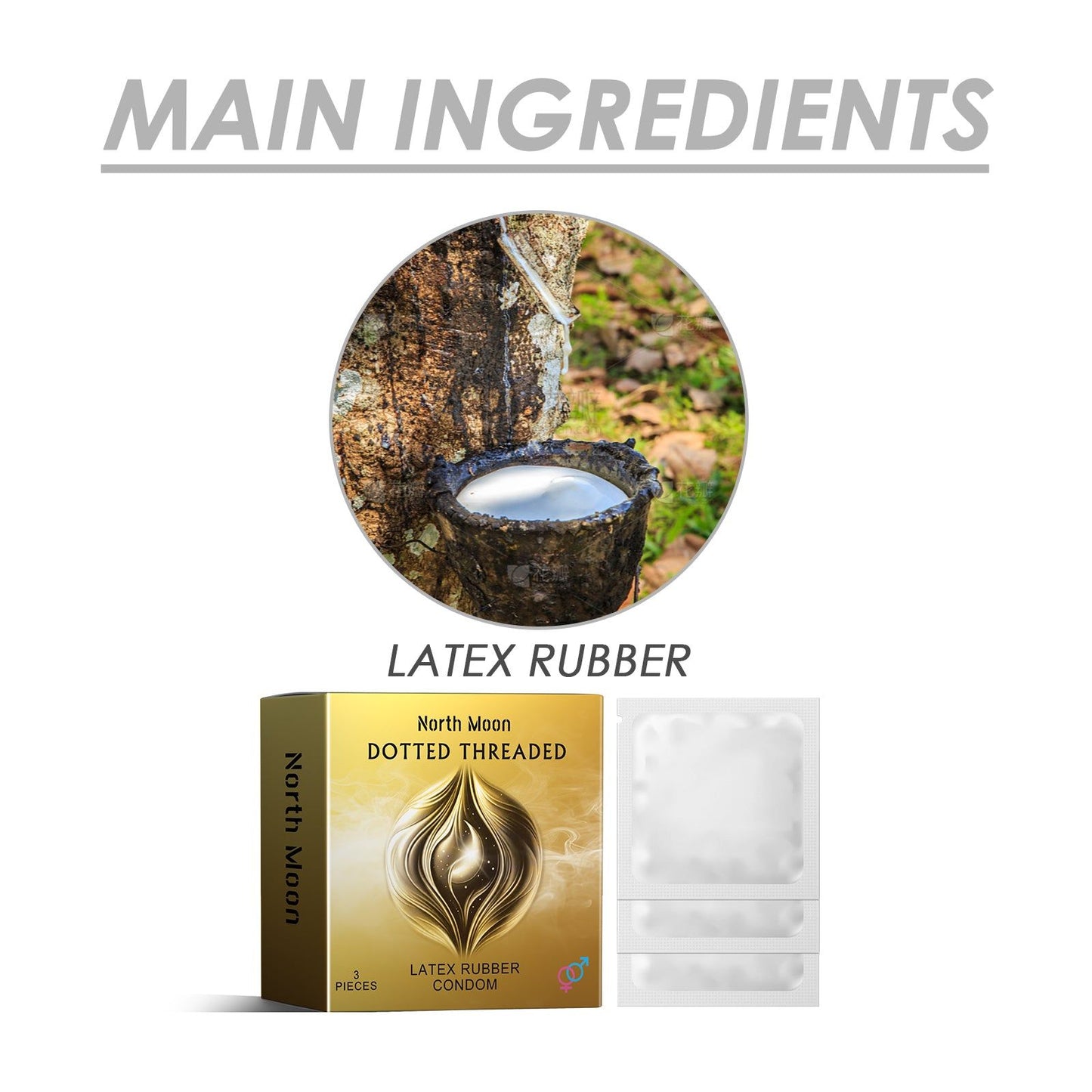 Latex Rubber Condom Couple Body Safety Protection Thread Hyaluronic Acid Series