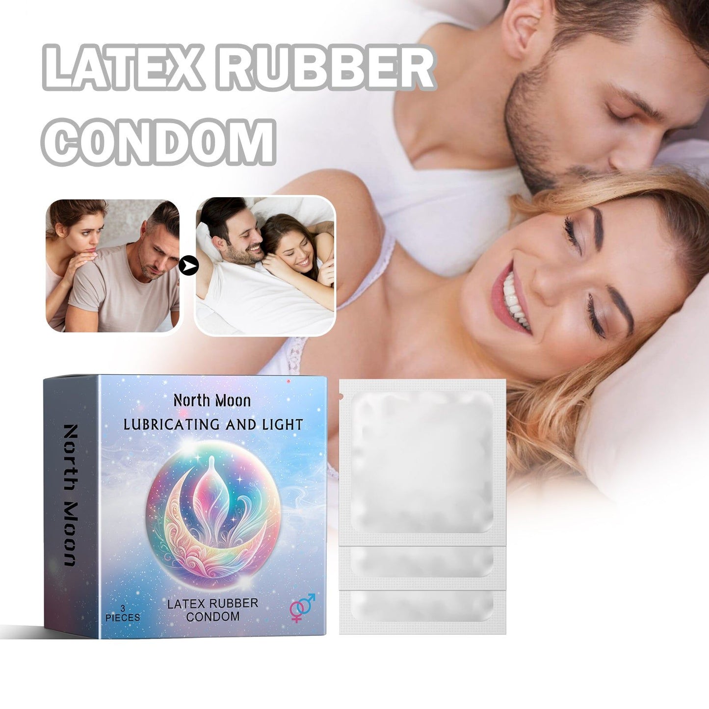 Latex Rubber Condom Couple Body Safety Protection Thread Hyaluronic Acid Series