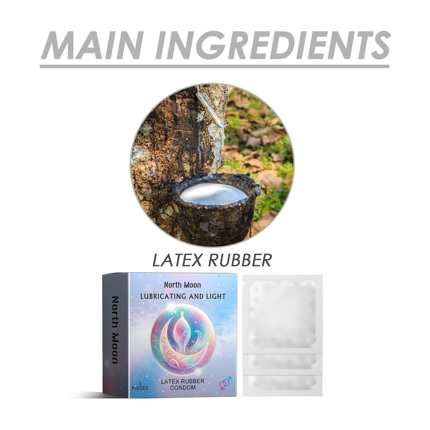 Latex Rubber Condom Couple Body Safety Protection Thread Hyaluronic Acid Series