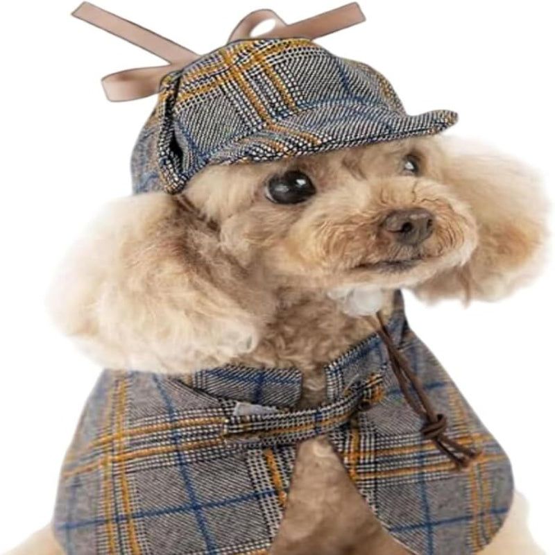 Cute Detective Pet Clothes Set For Small & Medium Dogs And Cats (Large)