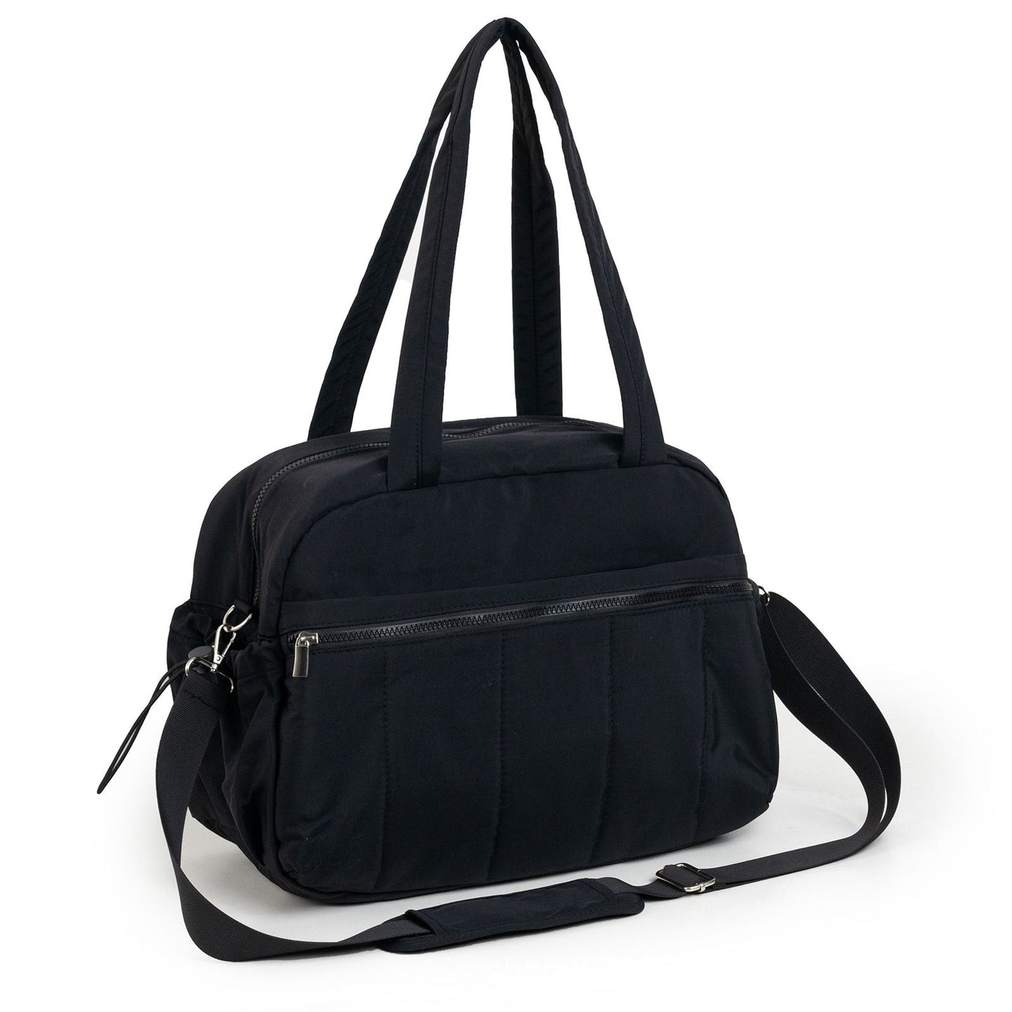 Large Capacity Travel Gym Duffle Bag - Waterproof Cloud Shoulder Tote for Women - Dry Wet Separation Overnight Weekender Bag for Fitness Business Trip - Black