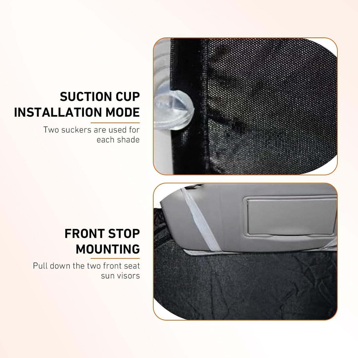 6 PCS Car Windshield Sunshades, Reflective Sun & Heat Insulation Shield Kit, Double-Sided Full Blackout Privacy Protection Cover, Foldable Shade for Most Cars SUVs (Silver)