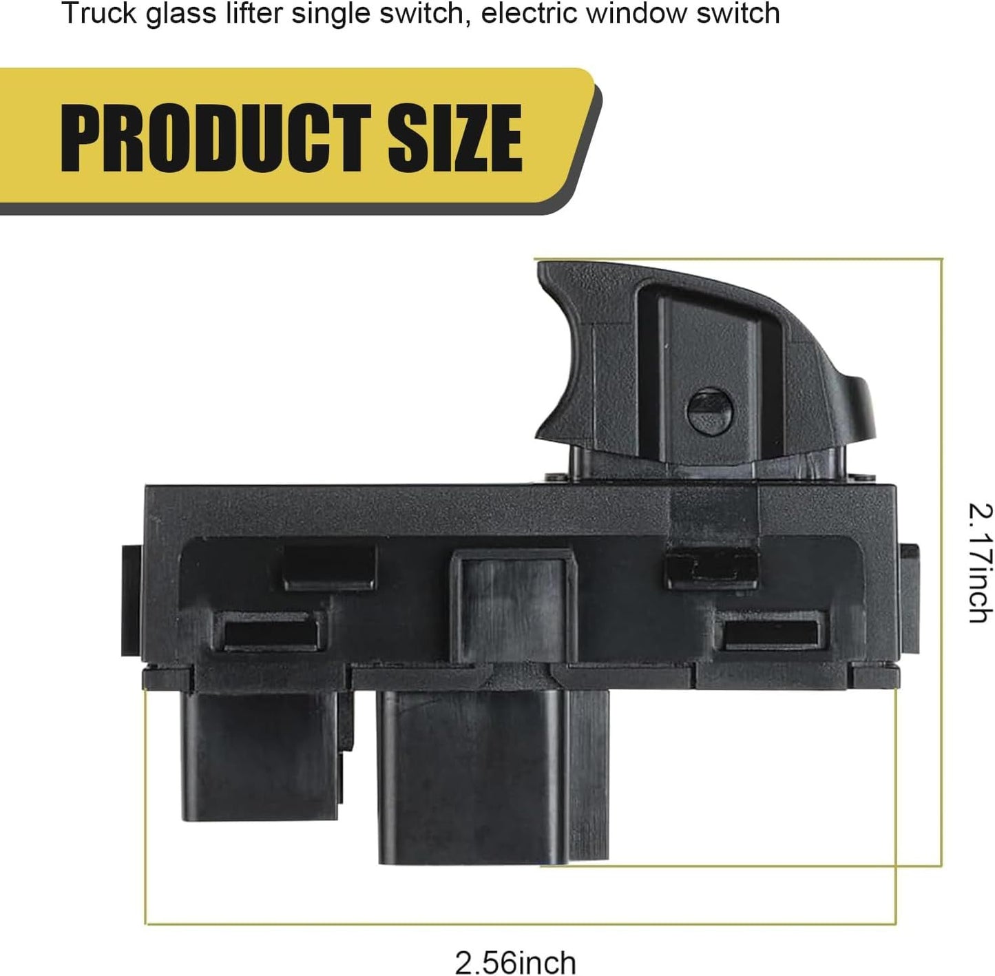 Car Power Window Switch, Front Right & Rear Left Right Side Window Lift Switch, OEM# 15162028 15888174 22864837 22895545 25877776, Compatible with Chevy Silverado GMC Sierra Buick (Black)