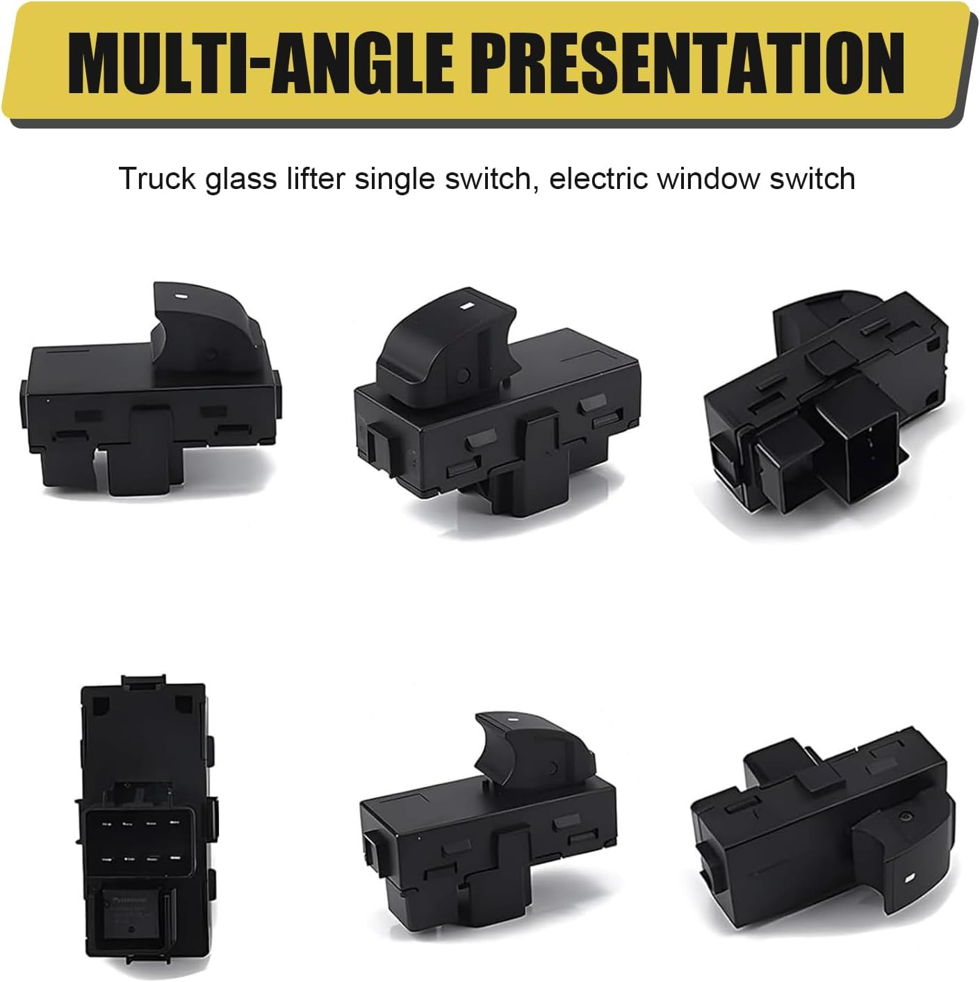 Car Power Window Switch, Front Right & Rear Left Right Side Window Lift Switch, OEM# 15162028 15888174 22864837 22895545 25877776, Compatible with Chevy Silverado GMC Sierra Buick (Black)