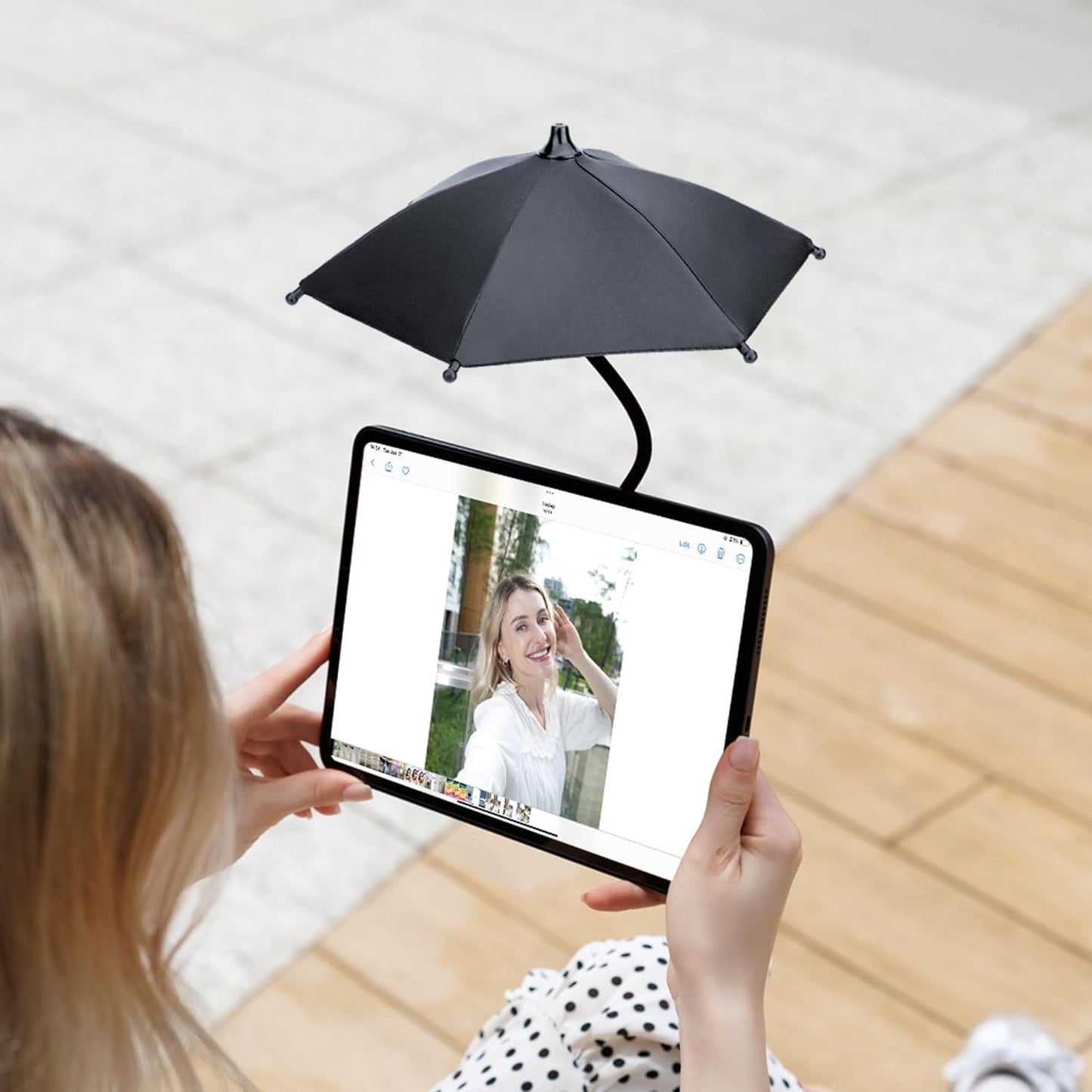 2PCS Car Phone Umbrella for Sun Dual Magnetic Cellphone Sunshade Shield