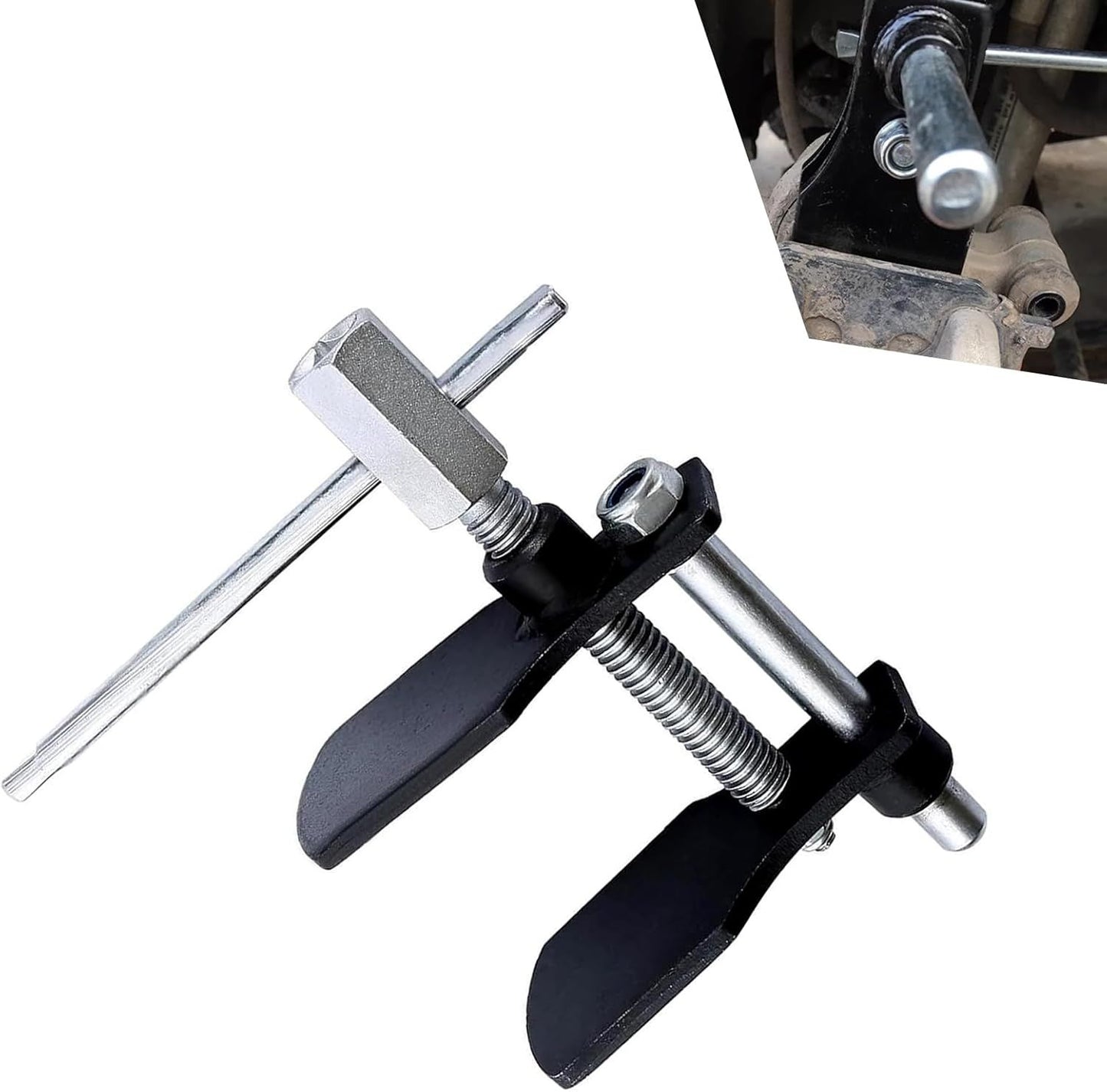 Car Brake Caliper Compression Tool, Heavy-duty Disc Brake Pad Disassembly Spreader, Piston Inner Pad Compressing Device, Portable Repair Tool for Most Cars Trucks SUVs (Black)