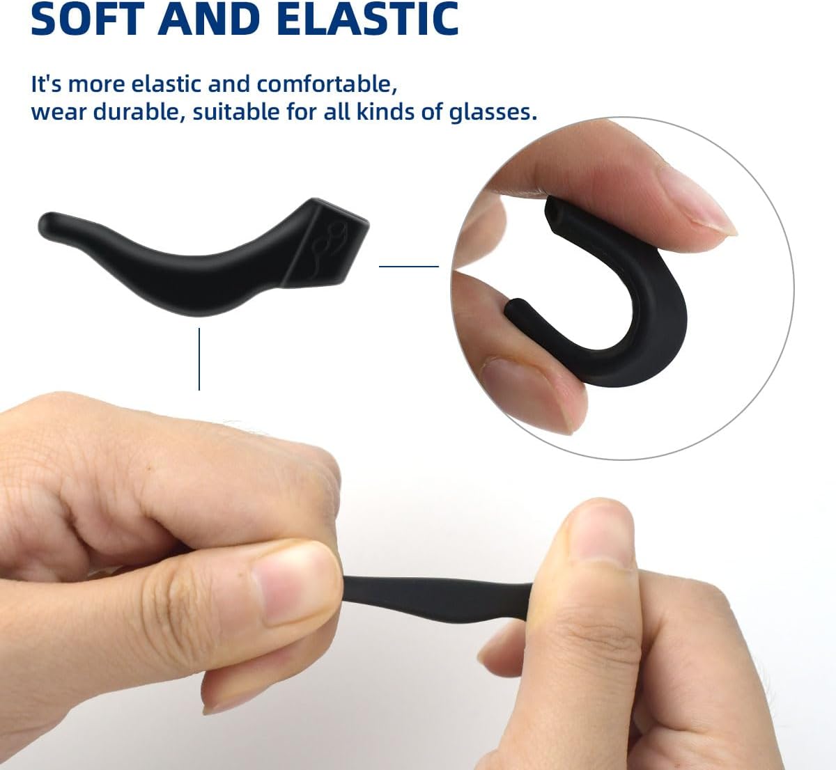14 Pairs Ear Hook Glasses Strap Eyeglasses Grip Silicone Eyeglass Holder Anti-Slip Hooks Safety Eyewear Retainer for Sunglasses Temple Tips Sleeve Retainers