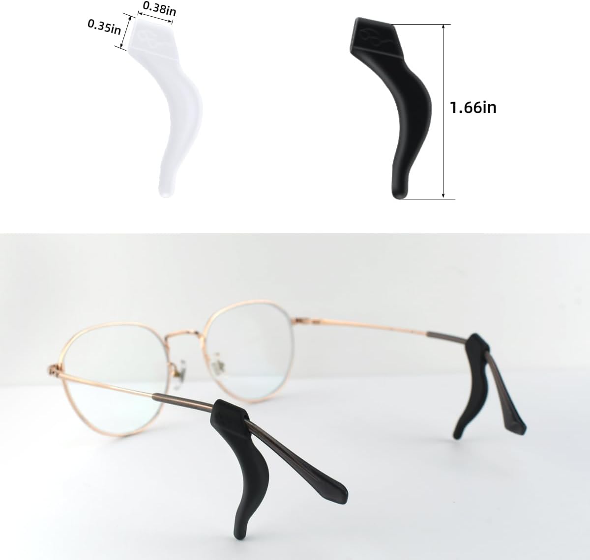 14 Pairs Ear Hook Glasses Strap Eyeglasses Grip Silicone Eyeglass Holder Anti-Slip Hooks Safety Eyewear Retainer for Sunglasses Temple Tips Sleeve Retainers