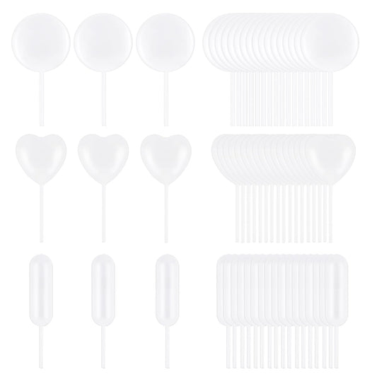 60 Piece Cupcake Pipettes - Plastic Squeeze for Strawberries, Chocolate, Ice Cream & Dessert