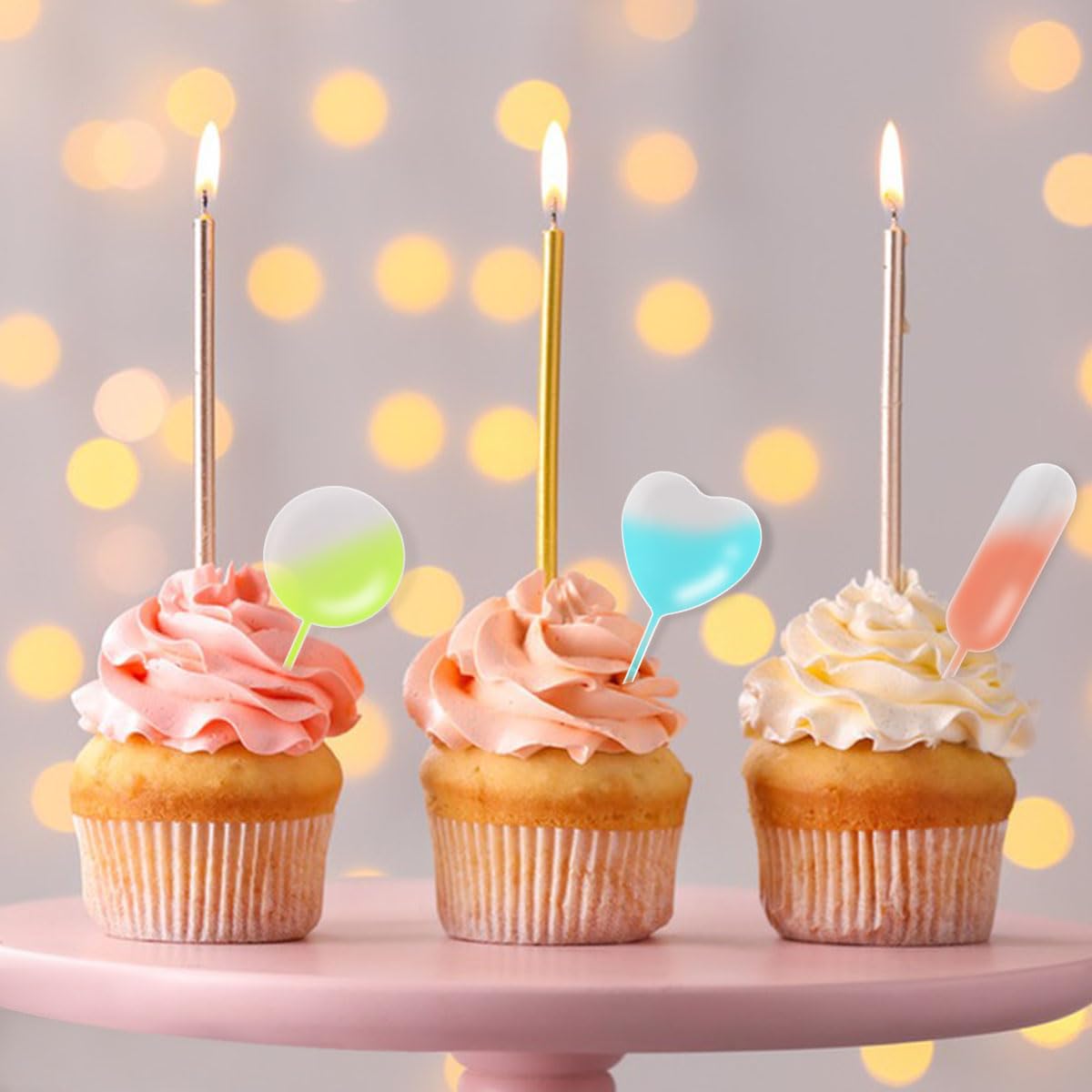 60 Piece Cupcake Pipettes - Plastic Squeeze for Strawberries, Chocolate, Ice Cream & Dessert
