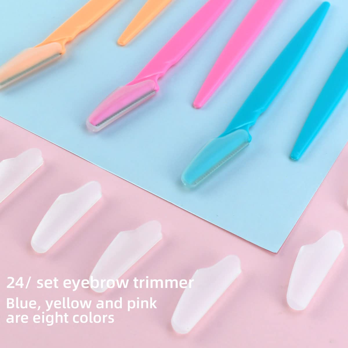 24 Pack of Eyebrow Razor for Women Face Razors Trimmer Dermaplaning Tool Facial with Safety Cover Multipurpose Exfoliating Hair Shaper Shaver Precision Men