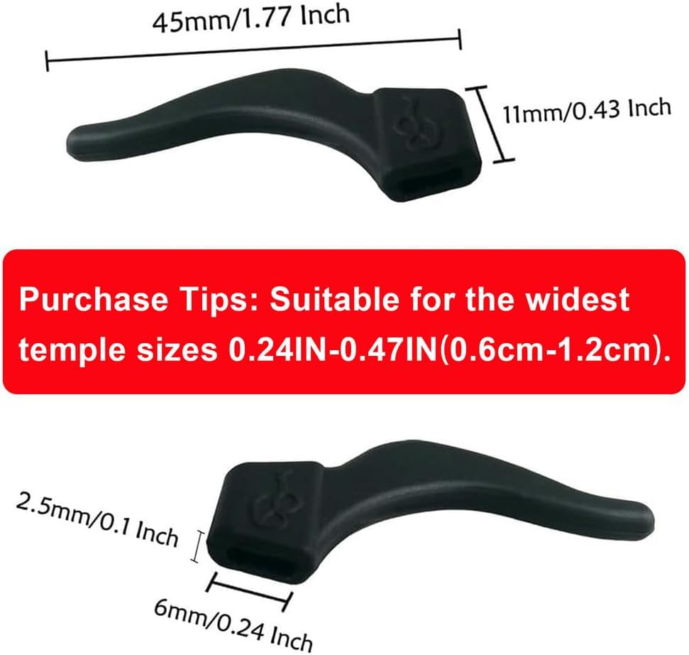 20Pairs Glasses Anti-slip Silicone Ear Clip, Glasses Holder With Storage Box, Safety Eyewear Retainers, Eyeglass Ear Grips for for Sports Glass Sunglasses Reading (10 Black 10 white)