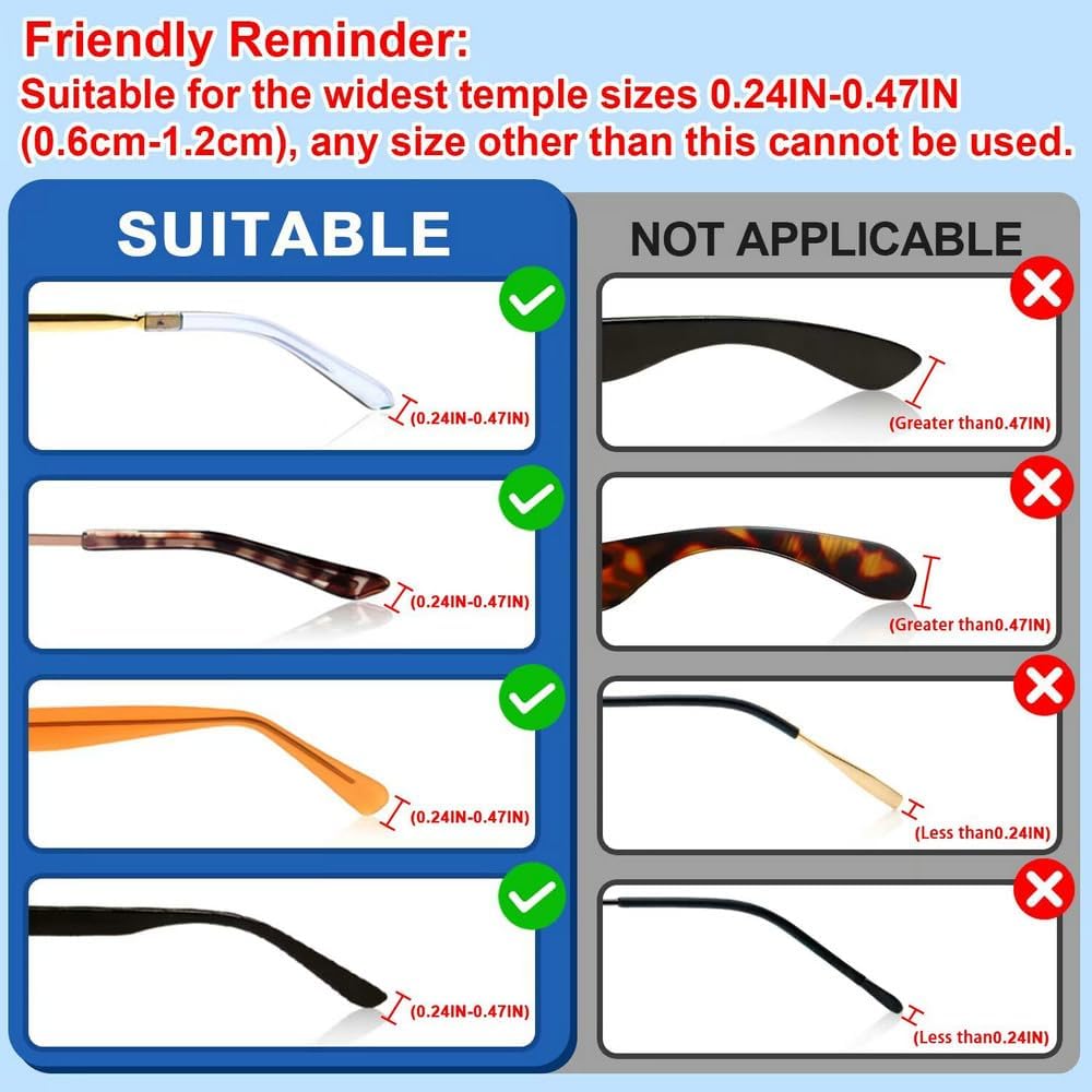 20Pairs Glasses Anti-slip Silicone Ear Clip, Glasses Holder With Storage Box, Safety Eyewear Retainers, Eyeglass Ear Grips for for Sports Glass Sunglasses Reading (10 Black 10 white)