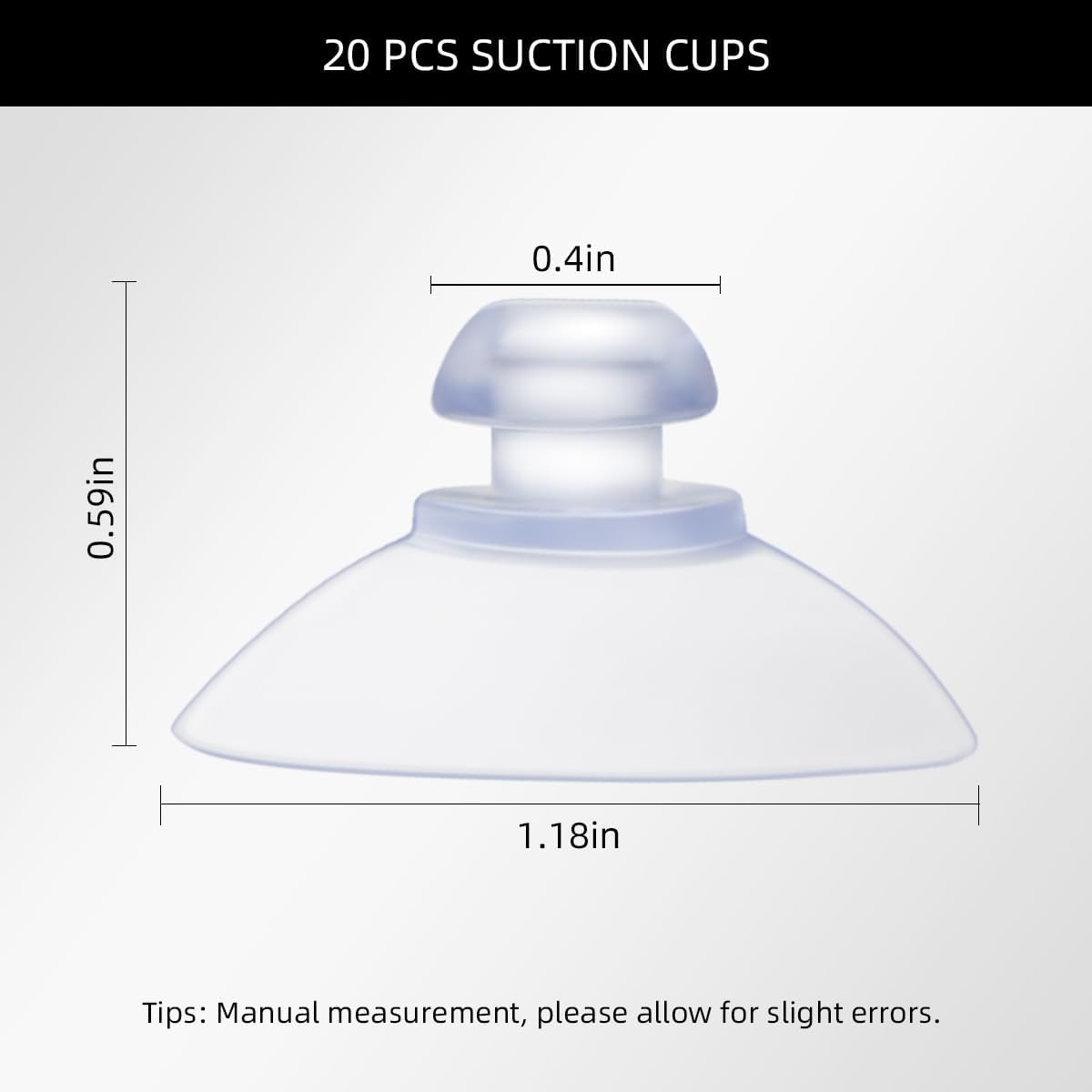 20 Pack Suction Cups for Glass Plastic Sucker Pads Clear Pvc Cup with Hooks Table Transparent Anti-Collision Pad Home Decoration Desk Window (30 mm)