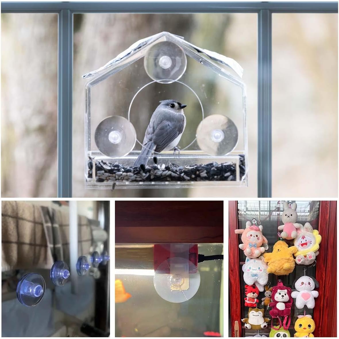 20 Pack Suction Cups for Glass Plastic Sucker Pads Clear Pvc Cup with Hooks Table Transparent Anti-Collision Pad Home Decoration Desk Window (30 mm)
