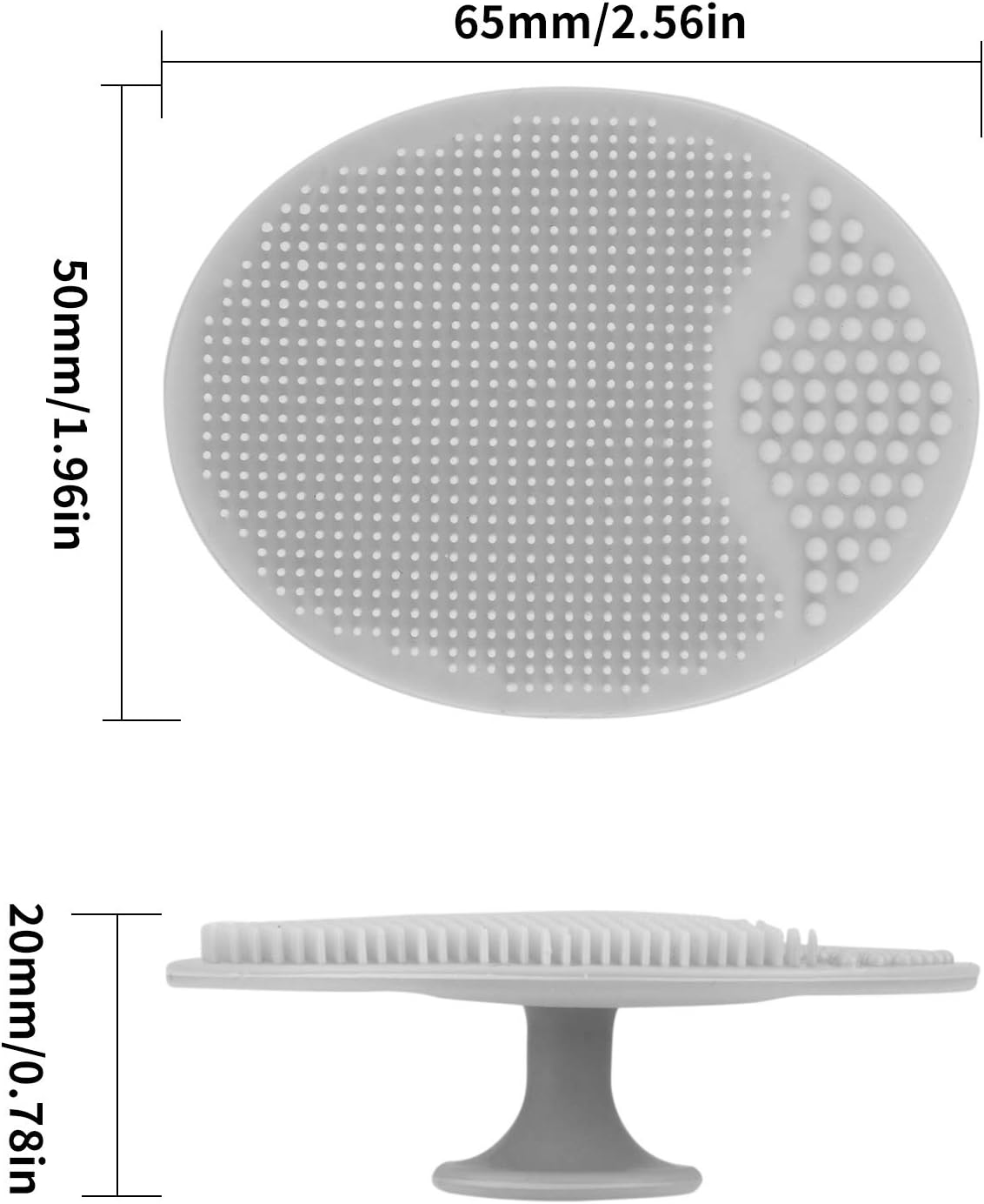 Silicone Face Scrubbers Exfoliator Brush-Facial Cleansing Brush Blackhead Scrubber Exfoliating Pads Precision Pore Pad Acne Removing Brush-2 Pack, White