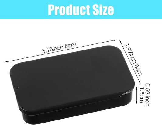 2 PCS Mini Travel Dental Floss Case, Portable Purse Floss Pick Holder, Small Toothpick Dispenser, Convenient Refillable Glide Storage Adult Floss in Box for Travel Dates Dinners Hotels (Black)