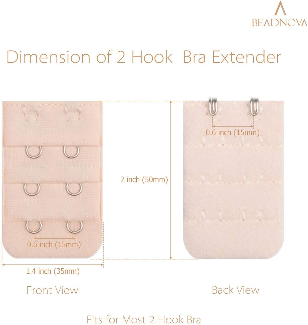Bra Extender 2 Hook Bra Back Clips Bra Strap Extender Bra Clasp (4pcs)
