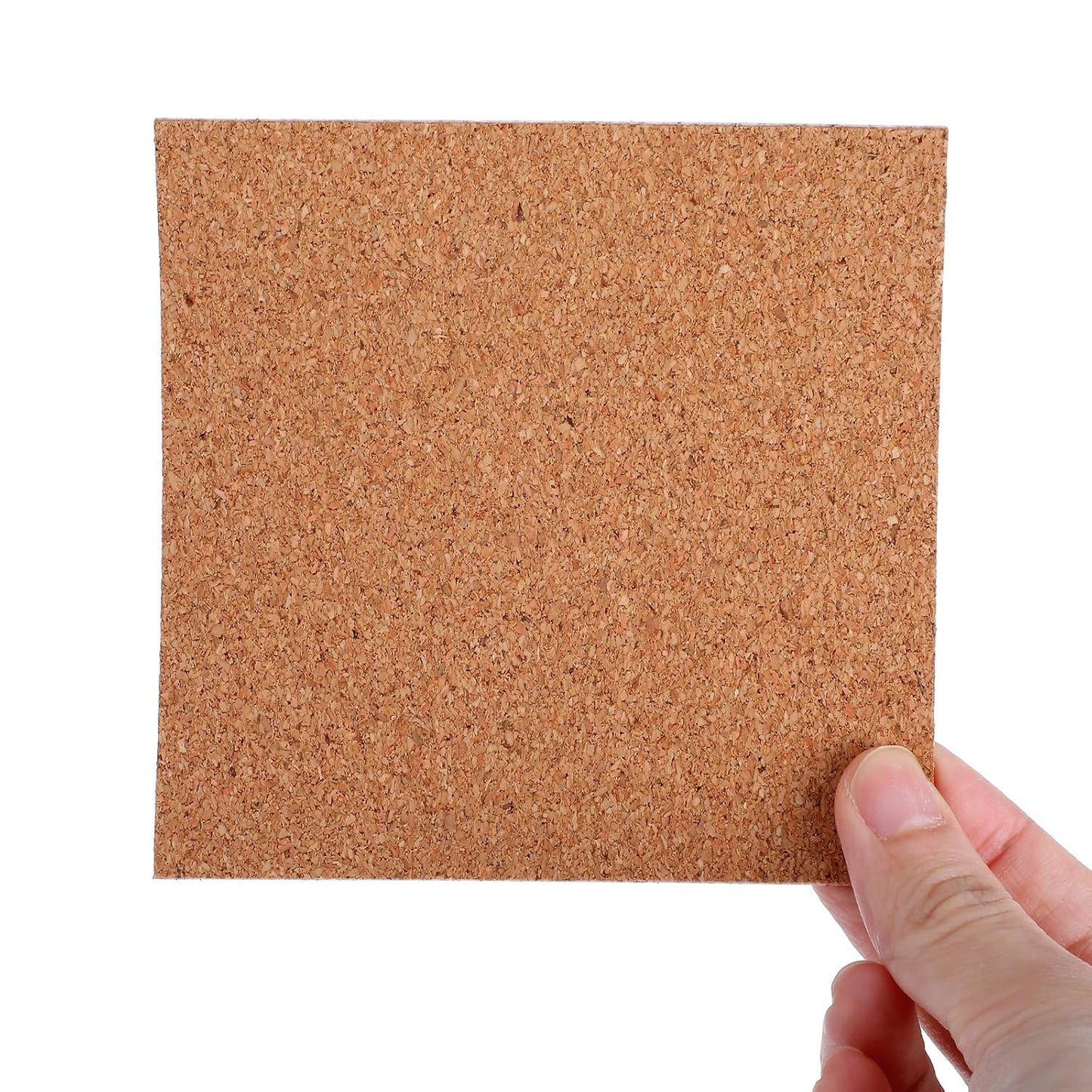 Xindojuz 16 PCS Cork Backing for Coasters, Self-Adhesive Cork Sheet Bulk, Mini Wall Board Corks on Tiles Bottom for Thin Drink Coasters Cup Mats DIY Crafts Making Decorations (4x4 Inches)