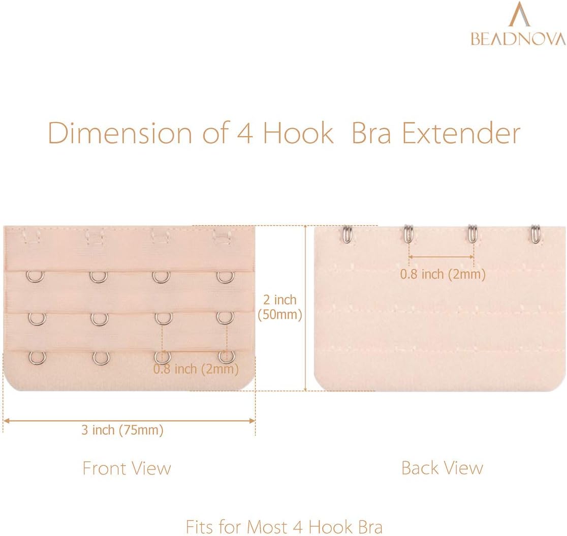 Bra Extender 4 Hook Bra Back Clips Bra Strap Extender Bra Clasp (4pcs)