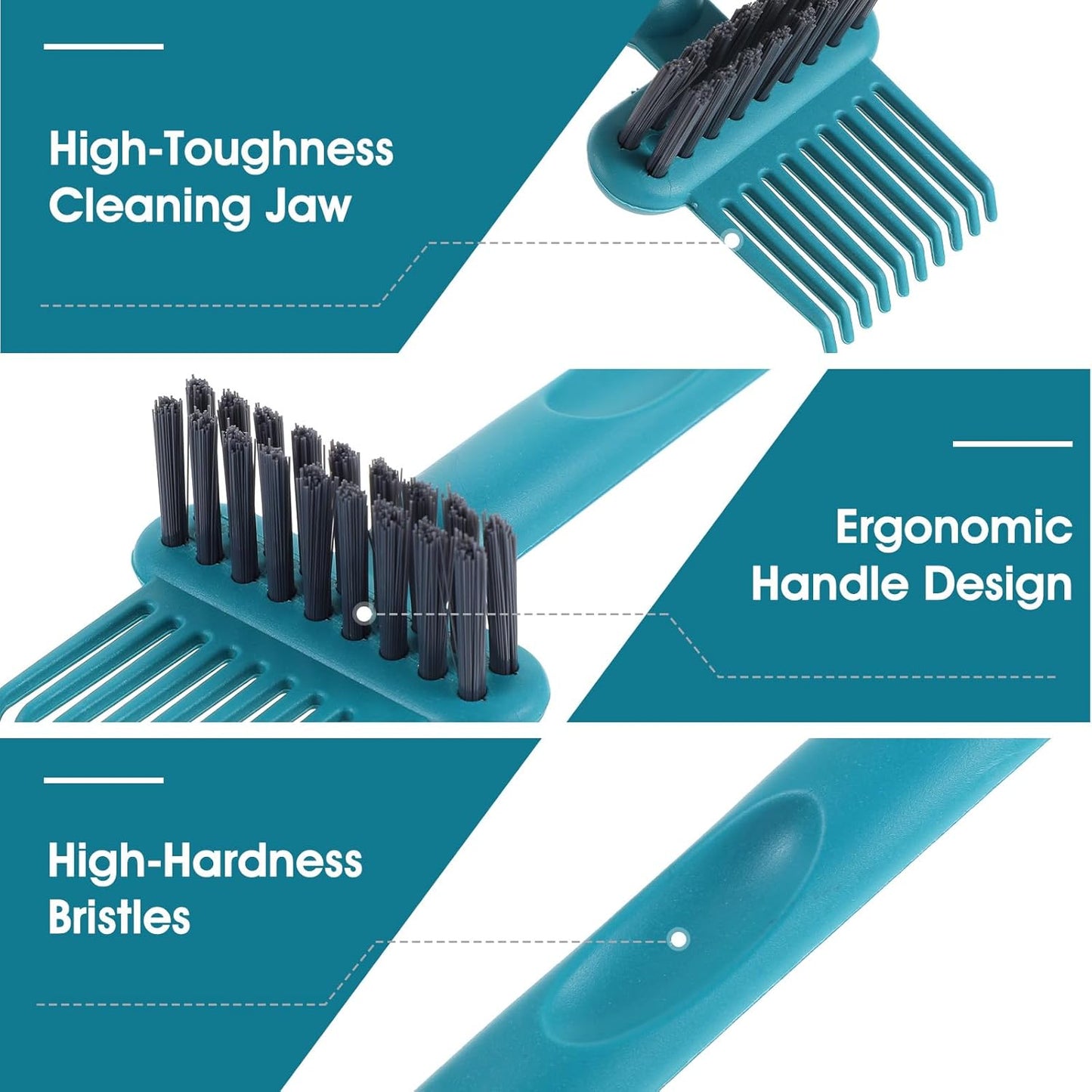 2 Pack 2-in-1 Hair Brush Cleaning Tool Hair Brush Cleaner and Remover Tool Dual-Sided Hairbrush Clean Tools for Removing Hairs and Dust Perfect for Home Salon Travel Use (Green Grey)