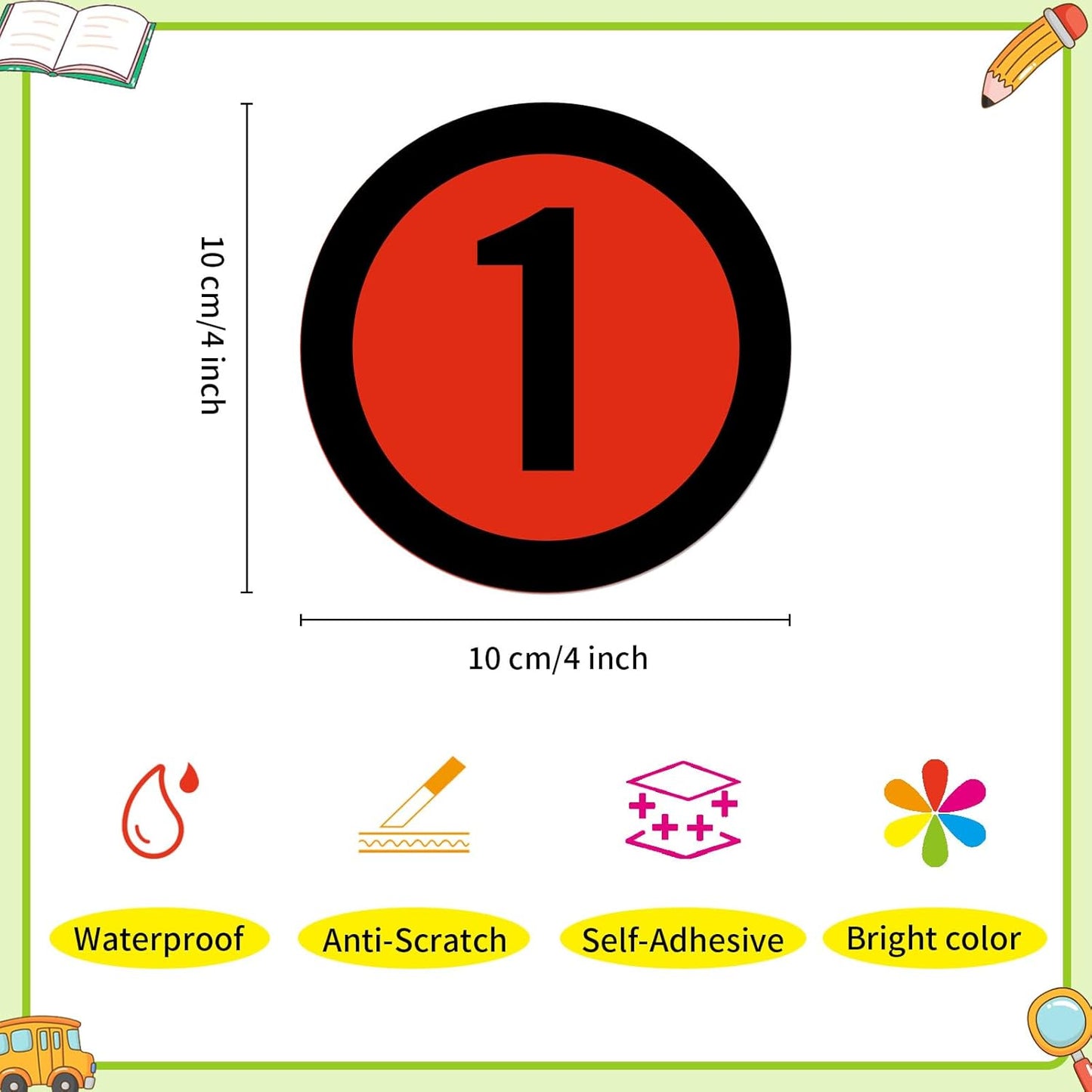 Line up Spots for Classroom Floor- Number Spot Markers Stickers, 36Pcs Floor Numbers for Classroom Lining up Number Stickers for Back to School Kindergarten Preschool Elementary Supplies