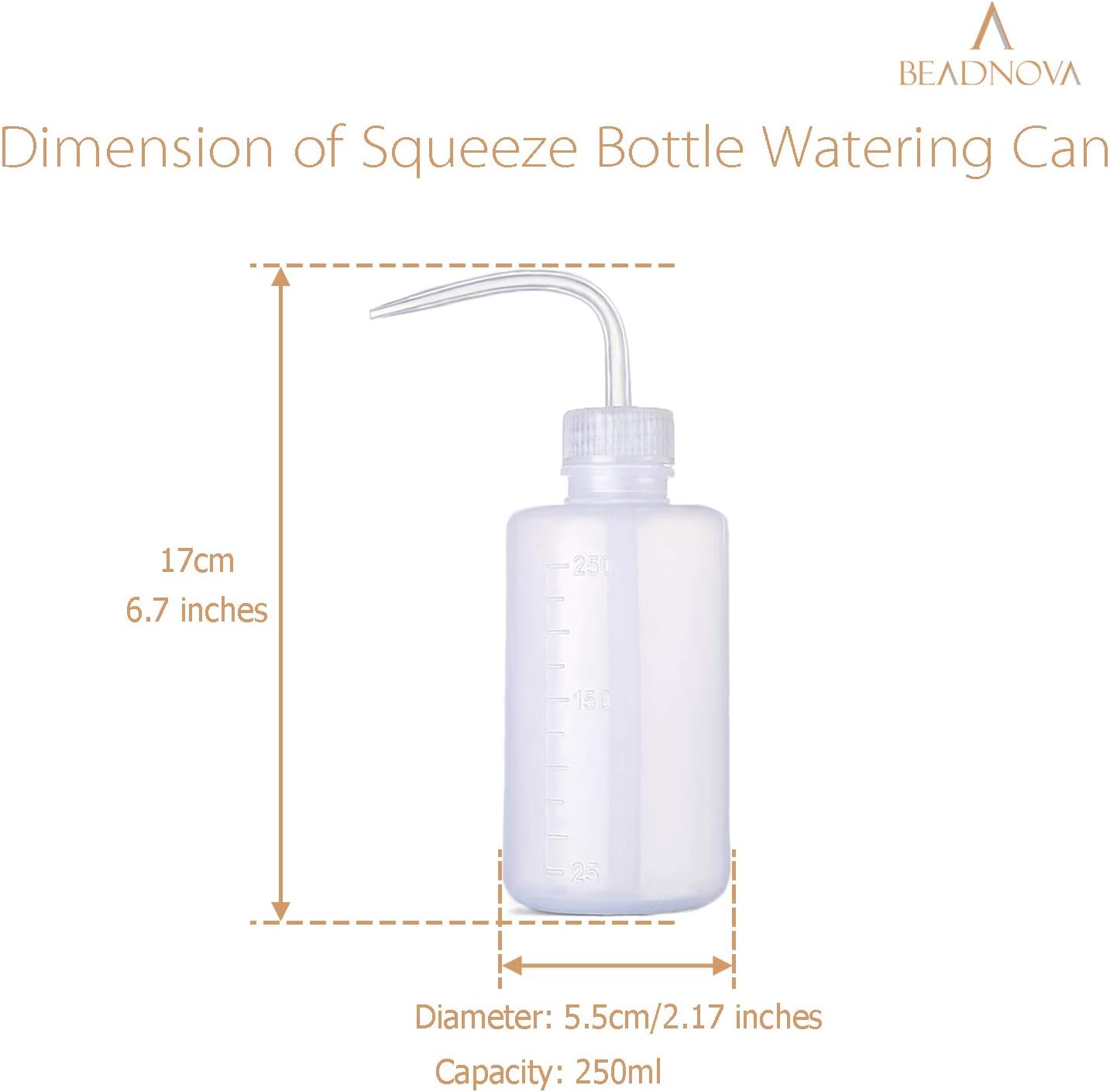 Squeeze Bottle Plant Watering Bottle 250ml 8oz Small Wash Bottle Squeeze Plastic Small Watering Can for Indoor Plants Succulent Watering Can (1pc)