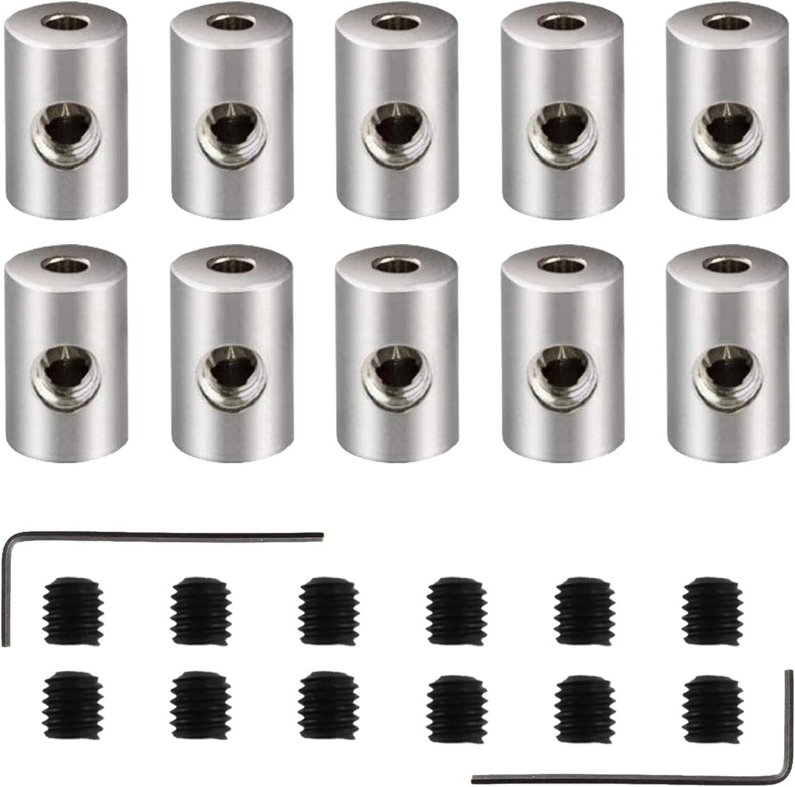 Pin Locking Backs Pin Locks Backs Locking Pinbacking Pinback Clasp for Insignia Name Tag Landyards Badge (10pcs, Allen Wrench Included)