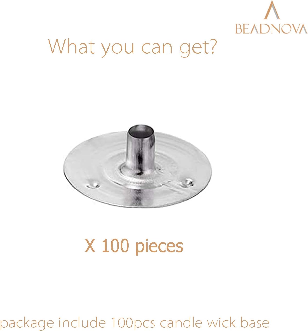 Candle Wick Base 100pcs Candle Wick Cilps Sustainer Tabs for DIY and Making (12.5mm/ 0.5inch)