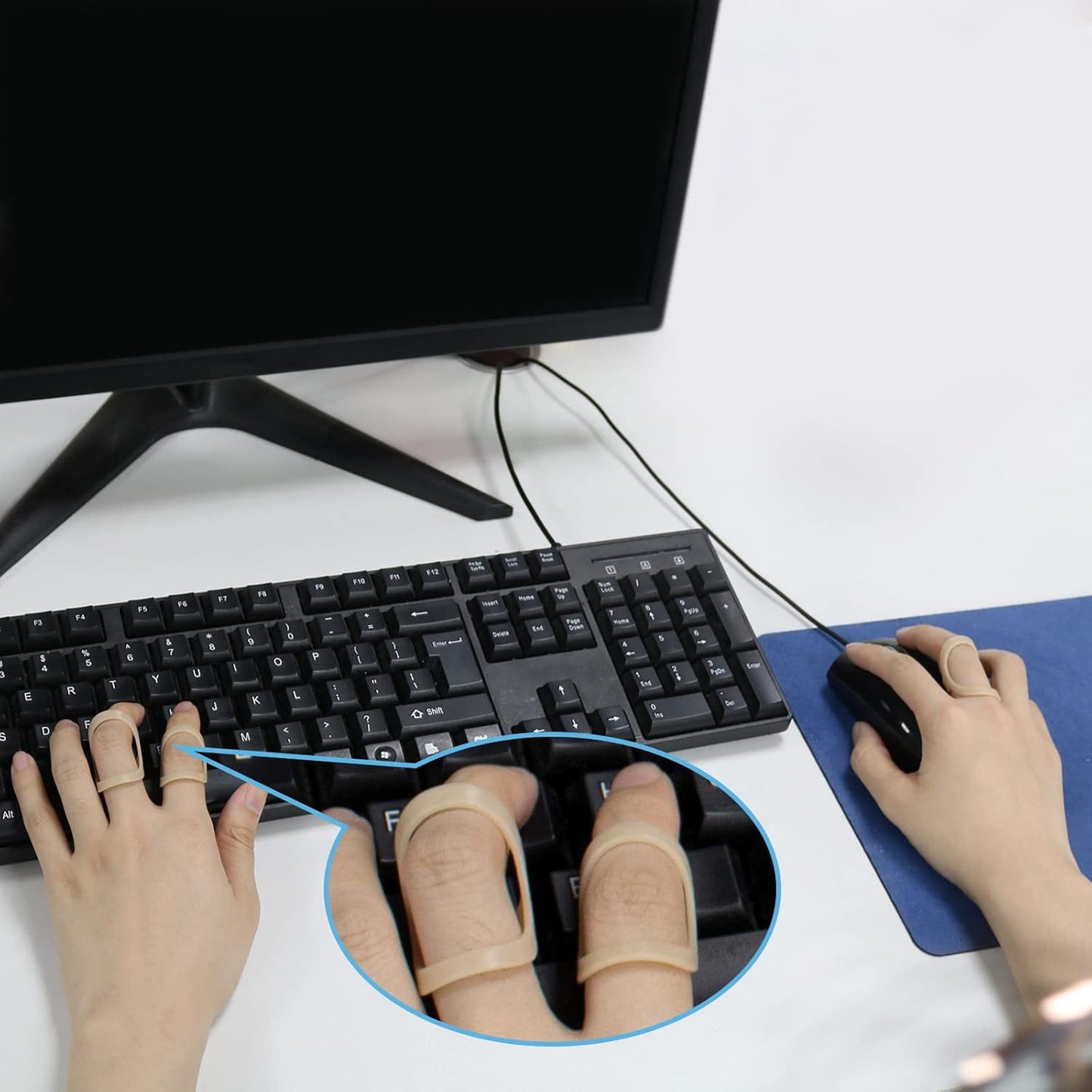 5Pcs Finger Splint, Trigger Finger Splint, Comfortable Trigger Finger Splint, Thumb Brace to Support and Protection for Arthritis, Thumb, and Other Finger Conditions(6,7,8,9,10 Sizes)