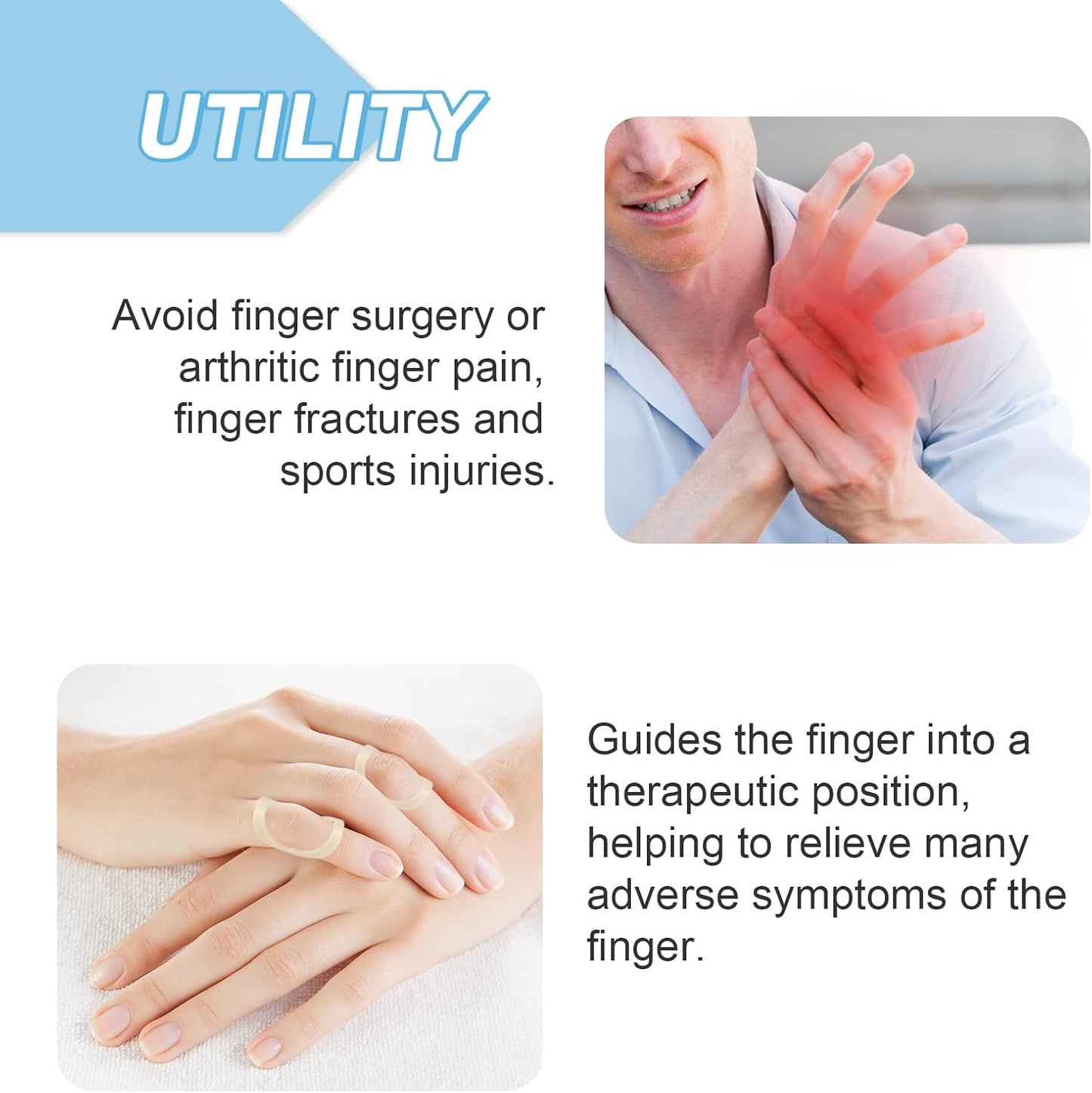 5Pcs Finger Splint, Trigger Finger Splint, Comfortable Trigger Finger Splint, Thumb Brace to Support and Protection for Arthritis, Thumb, and Other Finger Conditions(6,7,8,9,10 Sizes)