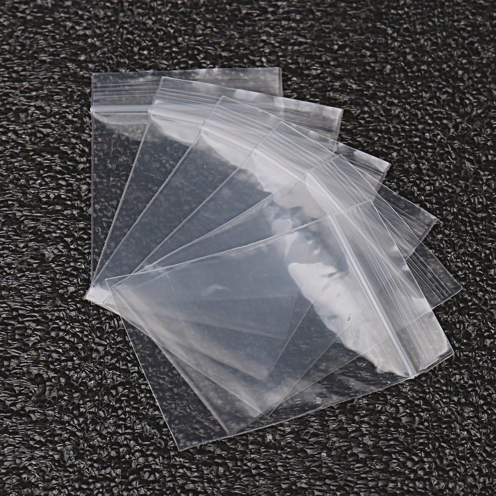 100 PCS Small Plastic Bags, 2" x 2.76" Resealable Zipper Poly Bags Mini Plastic Bags Clear Small Jewelry Bags for Jewelry, Screws, Storage