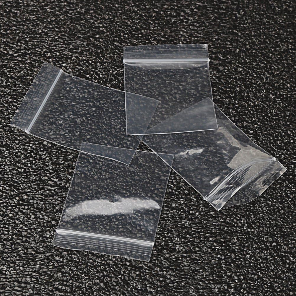 100 PCS Small Plastic Bags, 2" x 2.76" Resealable Zipper Poly Bags Mini Plastic Bags Clear Small Jewelry Bags for Jewelry, Screws, Storage