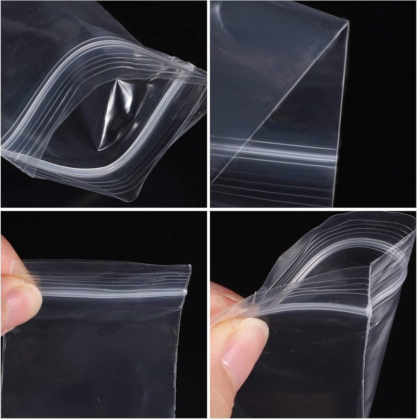 100 PCS Small Plastic Bags, 2" x 2.76" Resealable Zipper Poly Bags Mini Plastic Bags Clear Small Jewelry Bags for Jewelry, Screws, Storage
