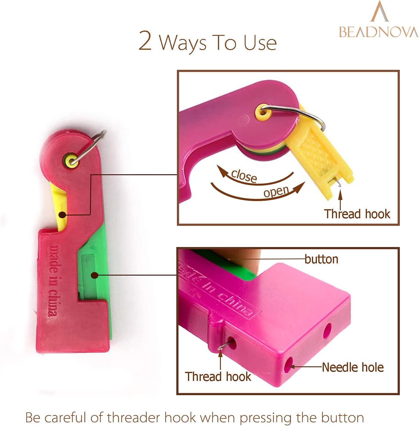 Automatic Needle Threader 5 Pcs Sewing Needle Threaders Automatic Threading Device for Sewing Embroidery Cross Stitch Craft Stitching Knitting Quilting