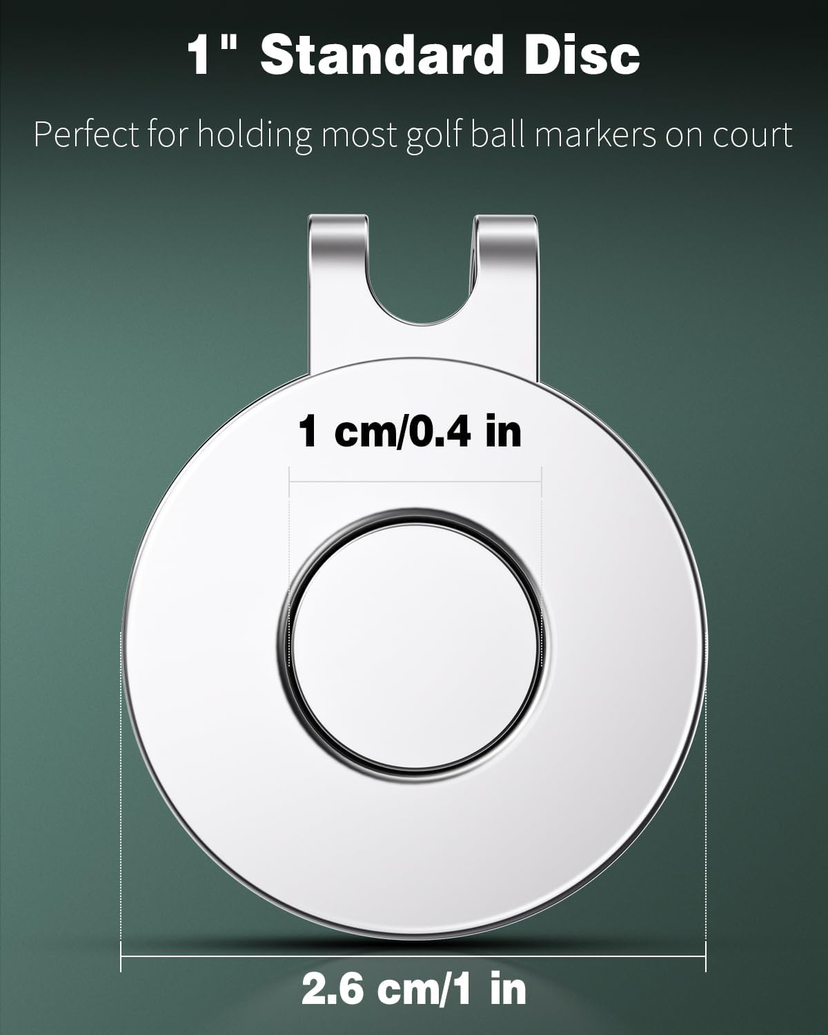 Golf Hat Clips Magnetic Golf Ball Marker Holders for Golf Hats Caps Pants Gloves Bags Visors Belts Nickel-Plated Alloy Clips for Metal Golf Ball Markers (Ball Marker Not Included)