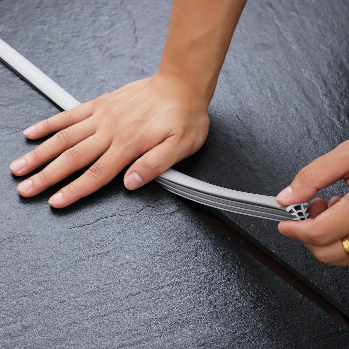 Trial Pack Flexible EPDM Rubber Strip 1/2", 3/4" and 1" (100mm/3.94" Each) for Concrete Crack Repair and Replacement - Weather and Aging Resistant Expansion Joint Filler for Driveways and Sidewalks