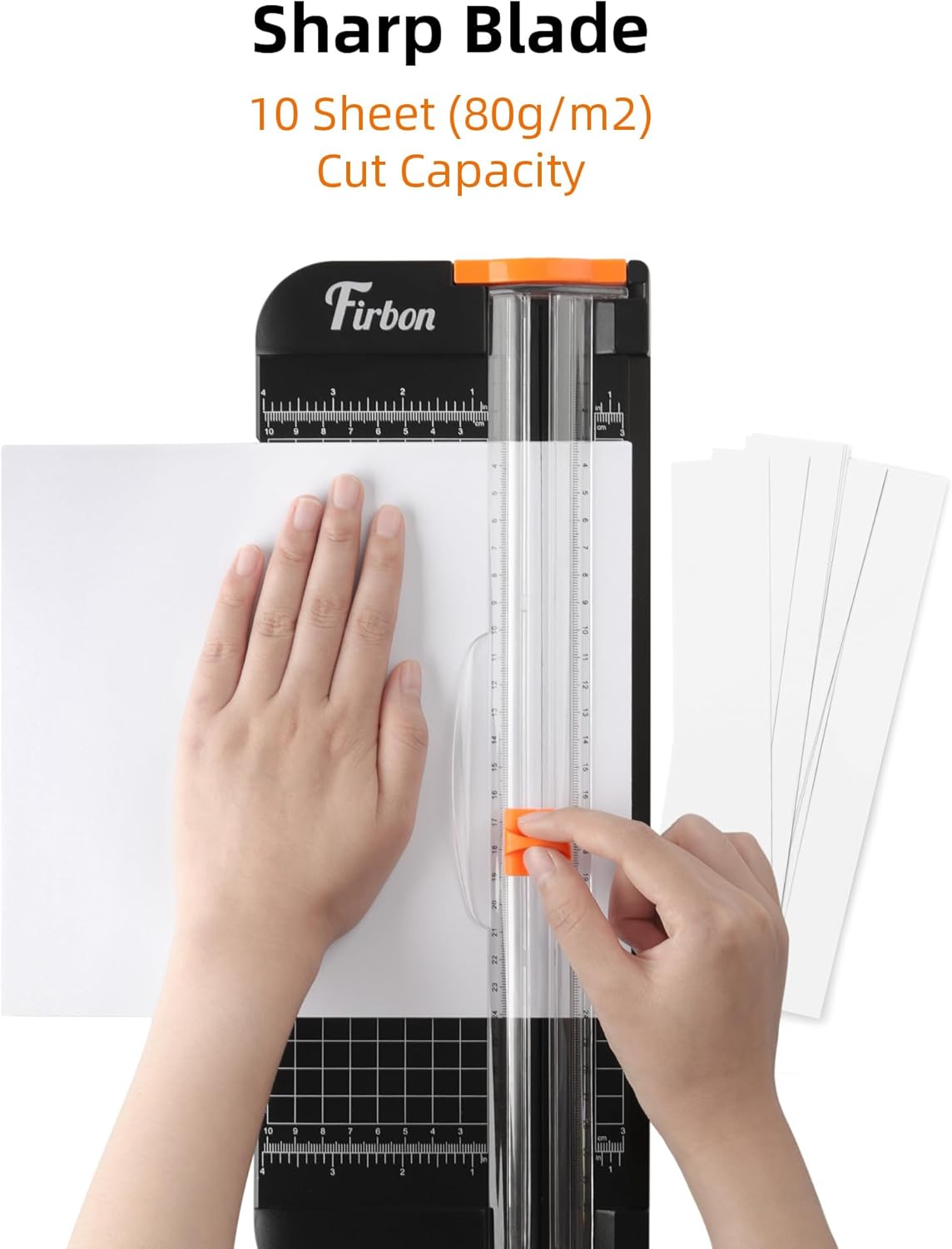 2Pcs Refill Blades for A4 A5 Paper Cutter, Spring-Loaded Safeguard Design Replacement Blade for Paper Trimmers (Orange)