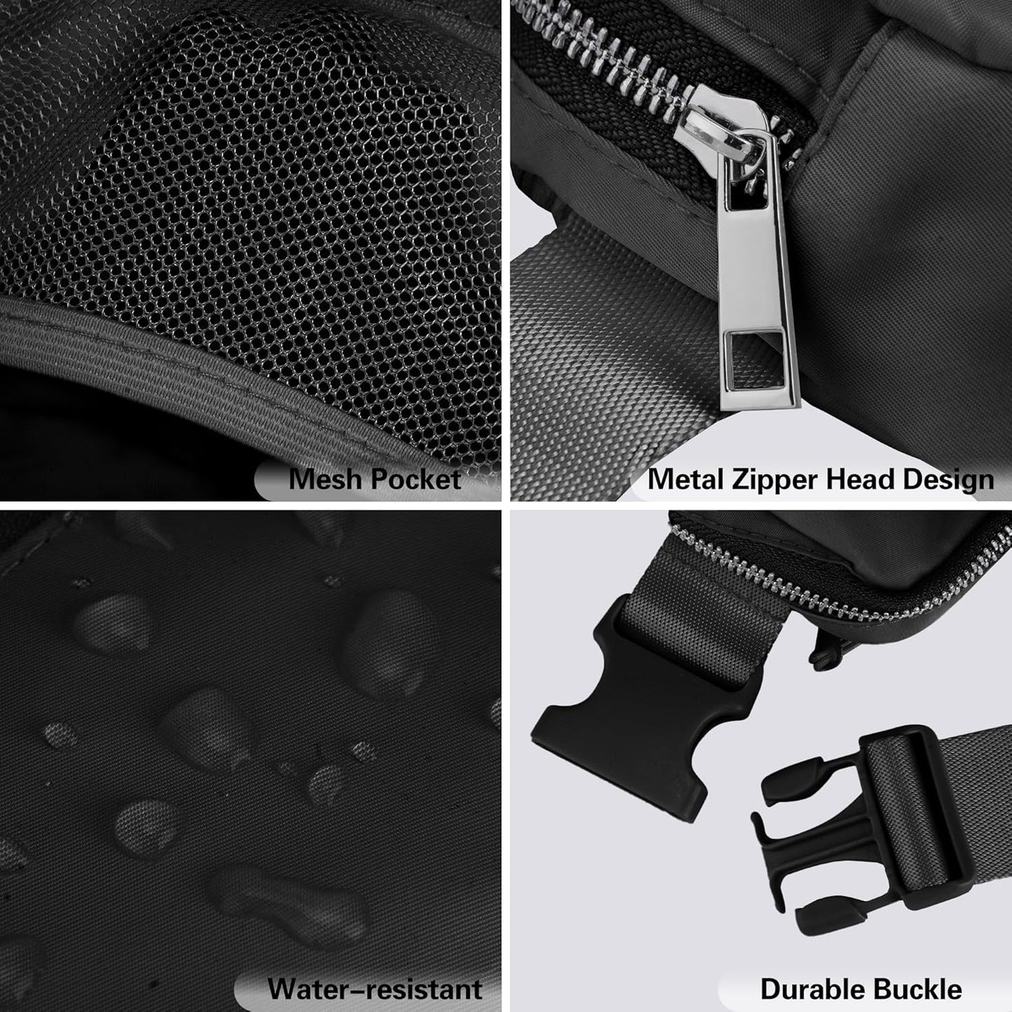 Mini Black Fanny Pack for Women & Men,Valentines Day Gifts for Girls Teens Kids Daughter Sister Her,Trendy Stuff Crossbody Bags Cute Everywhere Belt Bags.(Black)